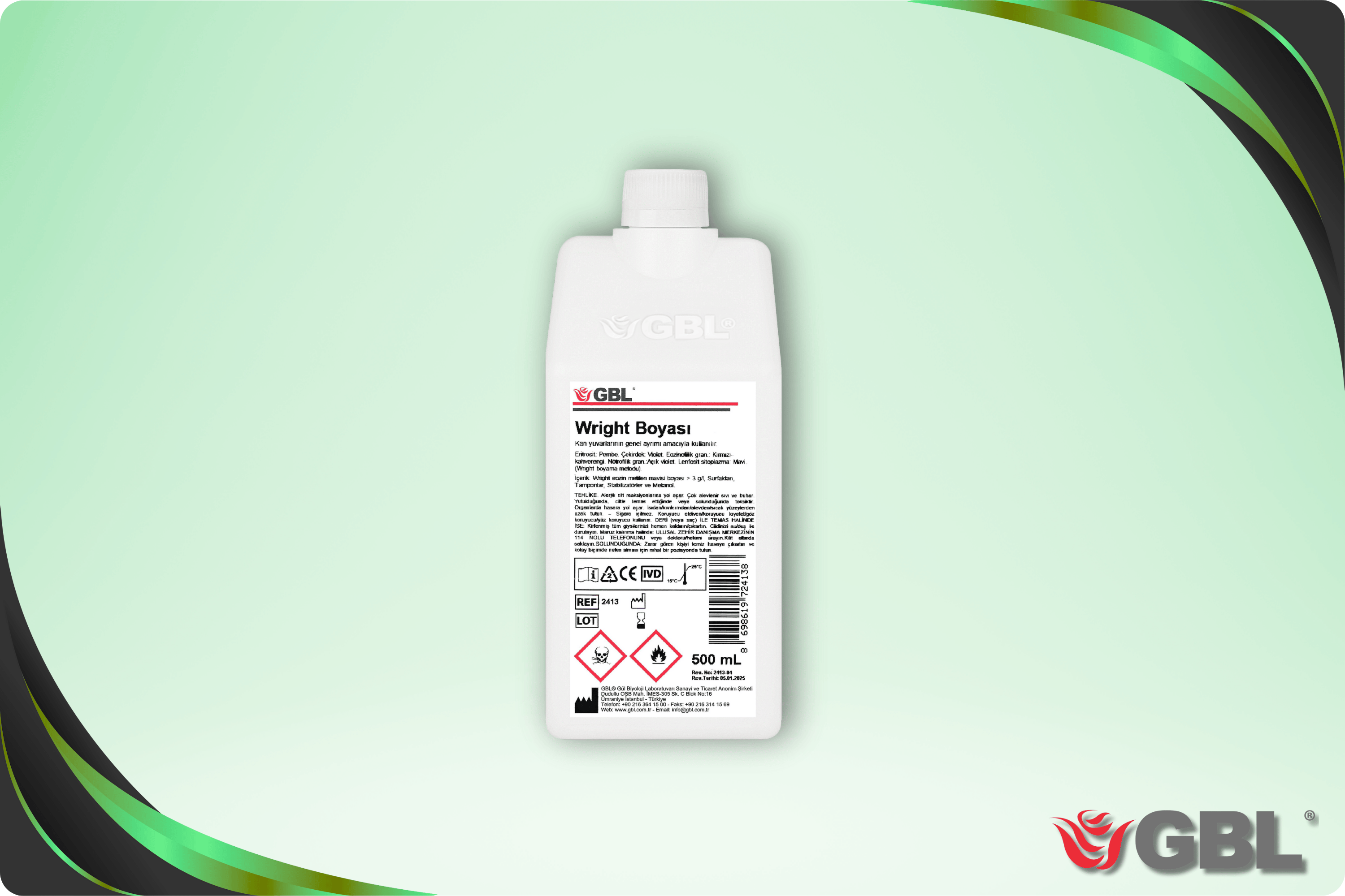 Wright Boyası, 500 mL