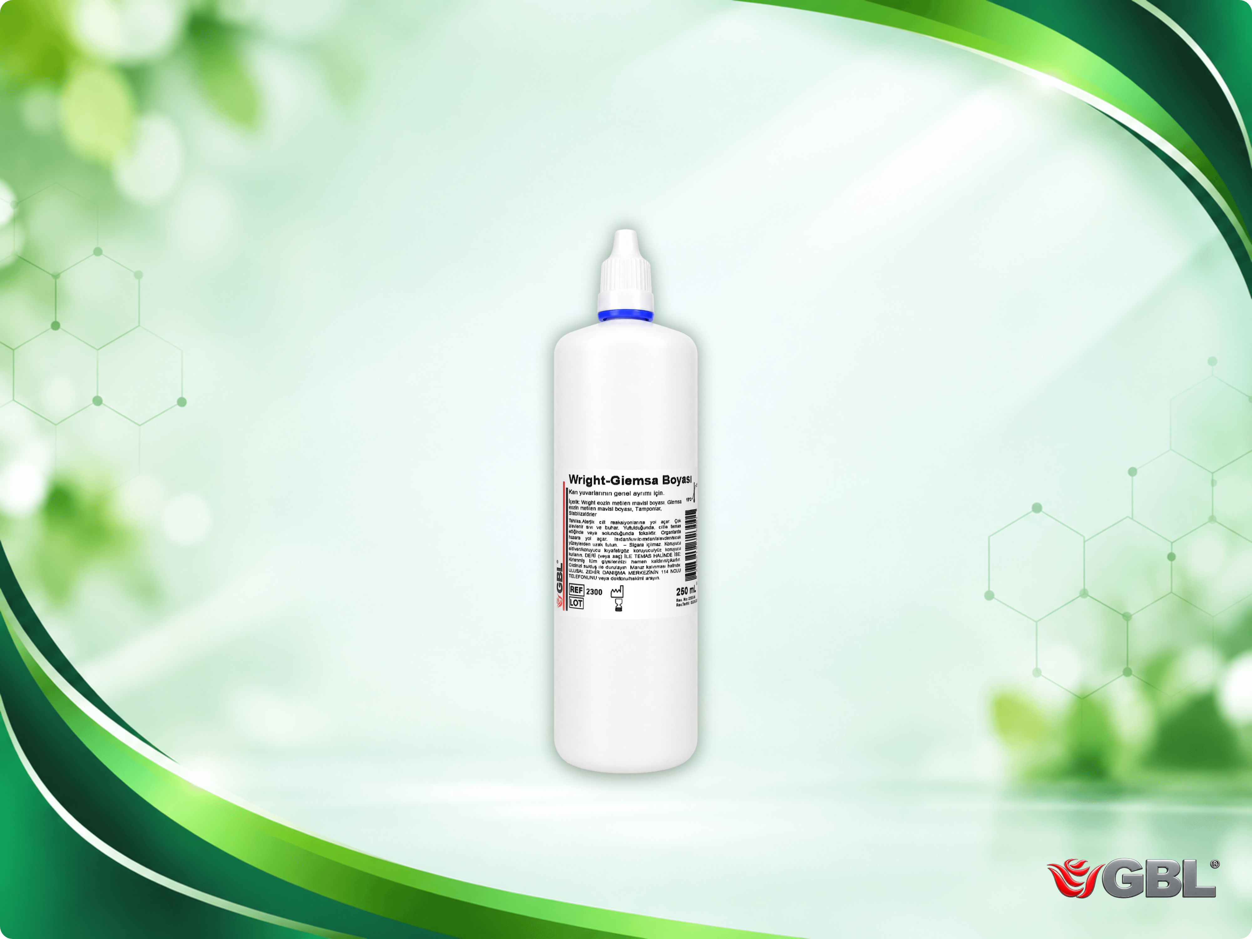 Wright-Giemsa Boyası, 250 ml, 500 Test