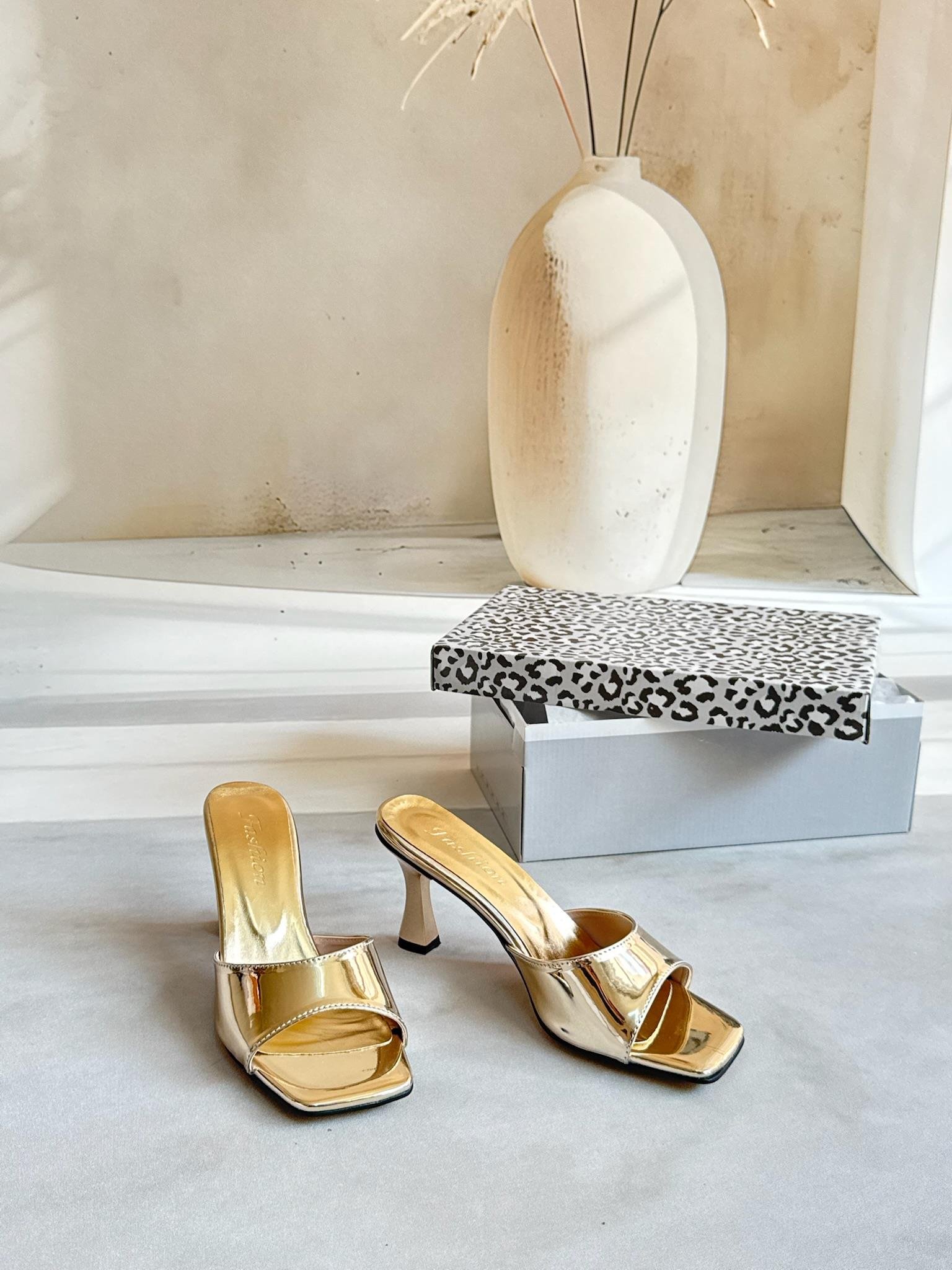 FSH model kodu 0064 kadeh topuklu gold terlik