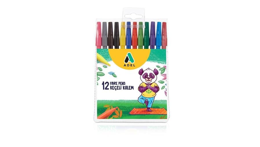 AdelADEL KEÇELİ KALEM, 12 RENK