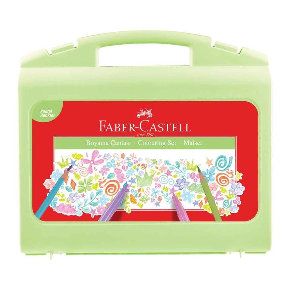 FABER CASTELL BOYAMA ÇANTASI PASTEL RENKLER