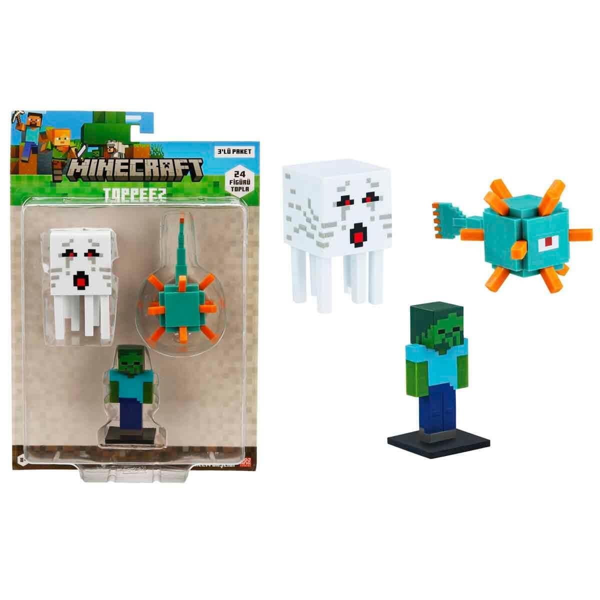 NECO PMI / MC2020 MİNECRAFT 3D FİGÜR TOPPEEZ 3 LÜ SET ASORTİ