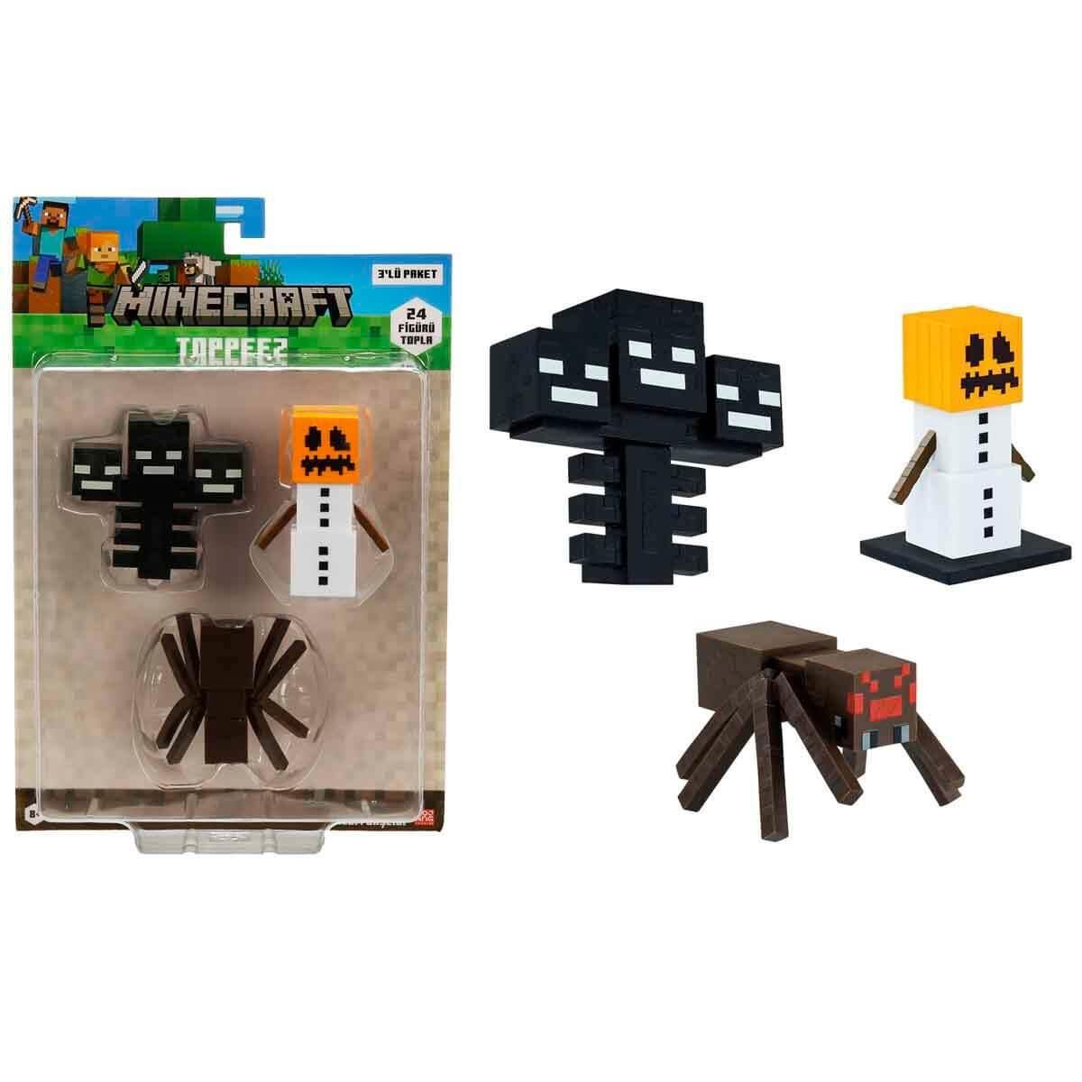 NECO PMI / MC2020 MİNECRAFT 3D FİGÜR TOPPEEZ 3 LÜ SET ASORTİ