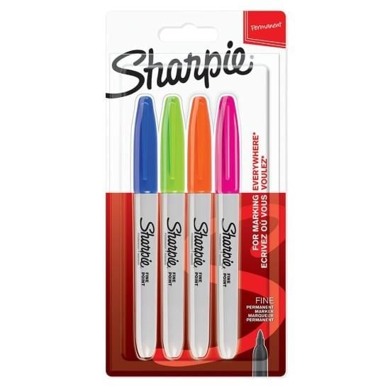 SHARPİESHARPİE MARKÖR PERMANENT FİNE CANLİ RENKLER 4 LÜ