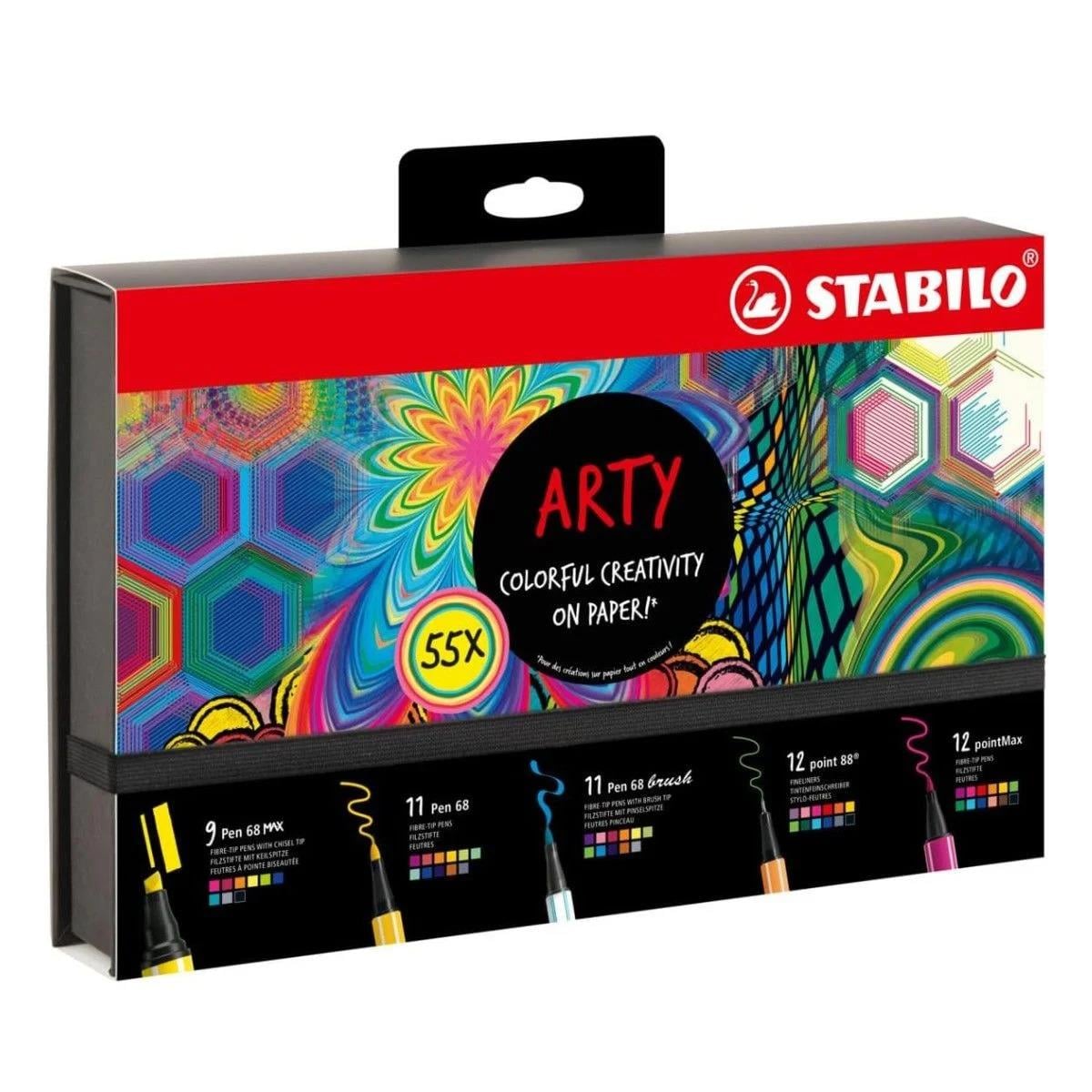 STABILSTABILO 77/6-3-20 KREATİF KEÇE UÇLU SET ARTY 55'Lİ