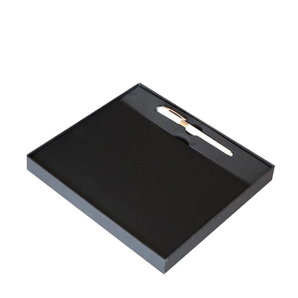 VJVJ KUTULU YÖNETİCİ DEFTER SİYAH DERİ