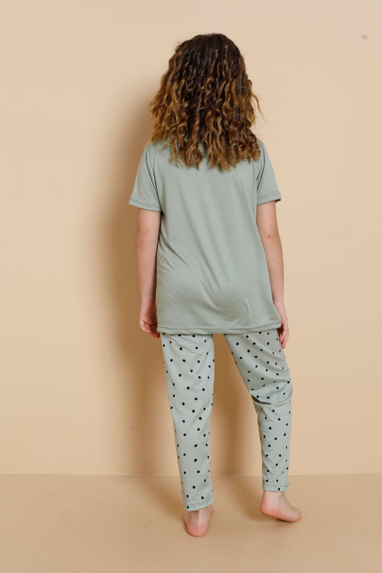 Çocuk Milan Kısa Kol Mint Yeşili Pijama Takım