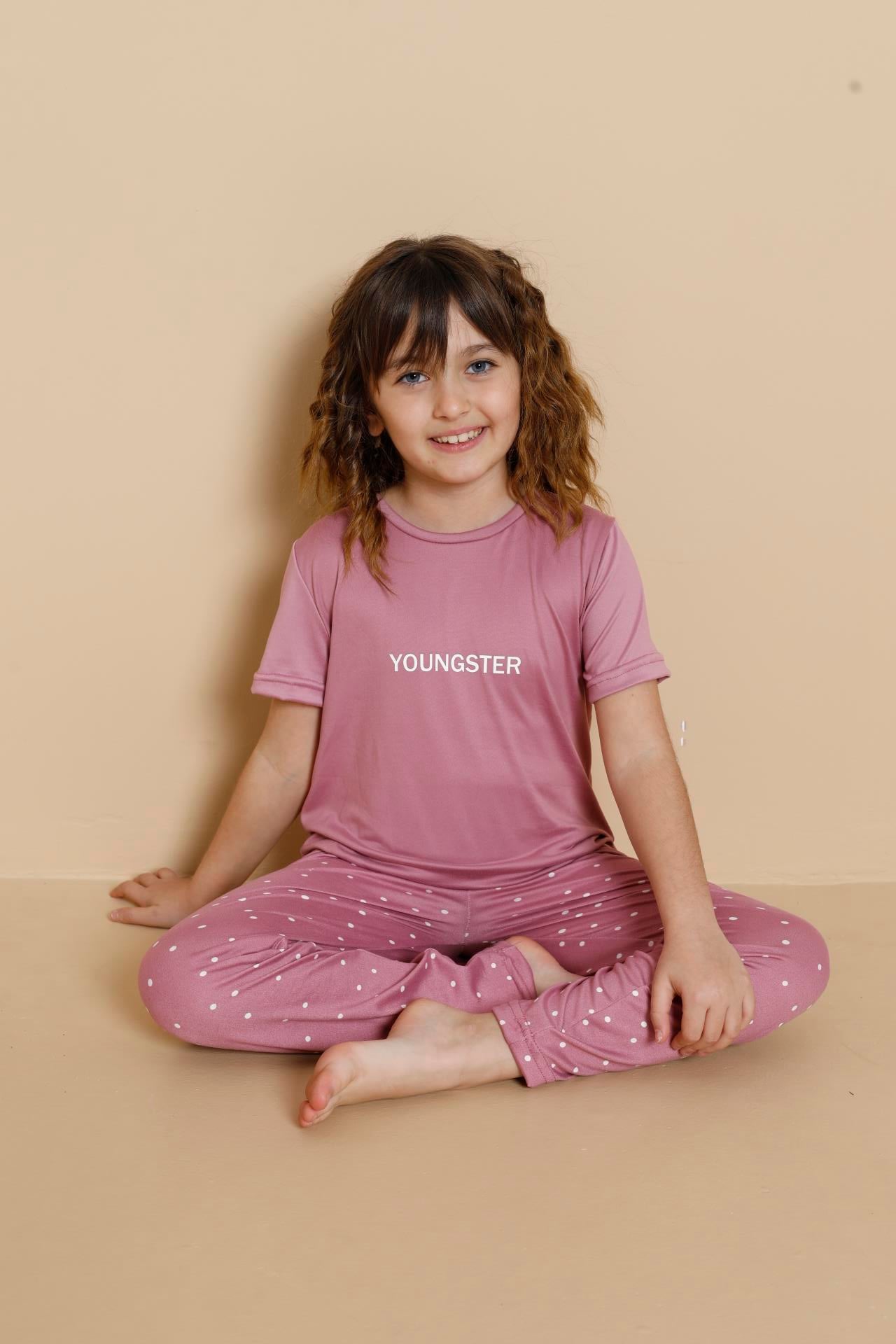 Çocuk Milan Kısa Kol Pembe Pijama Takım