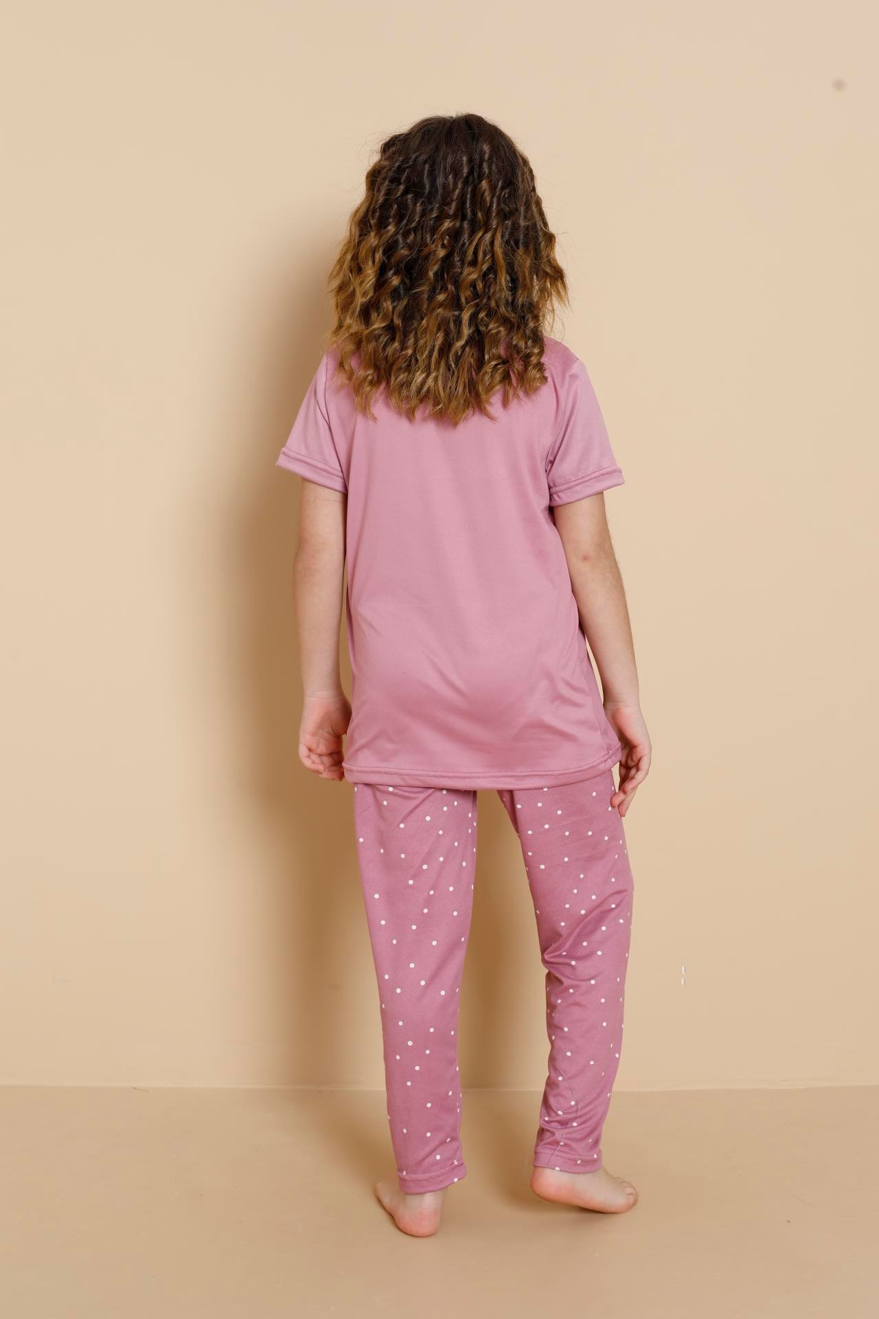 Çocuk Milan Kısa Kol Pembe Pijama Takım