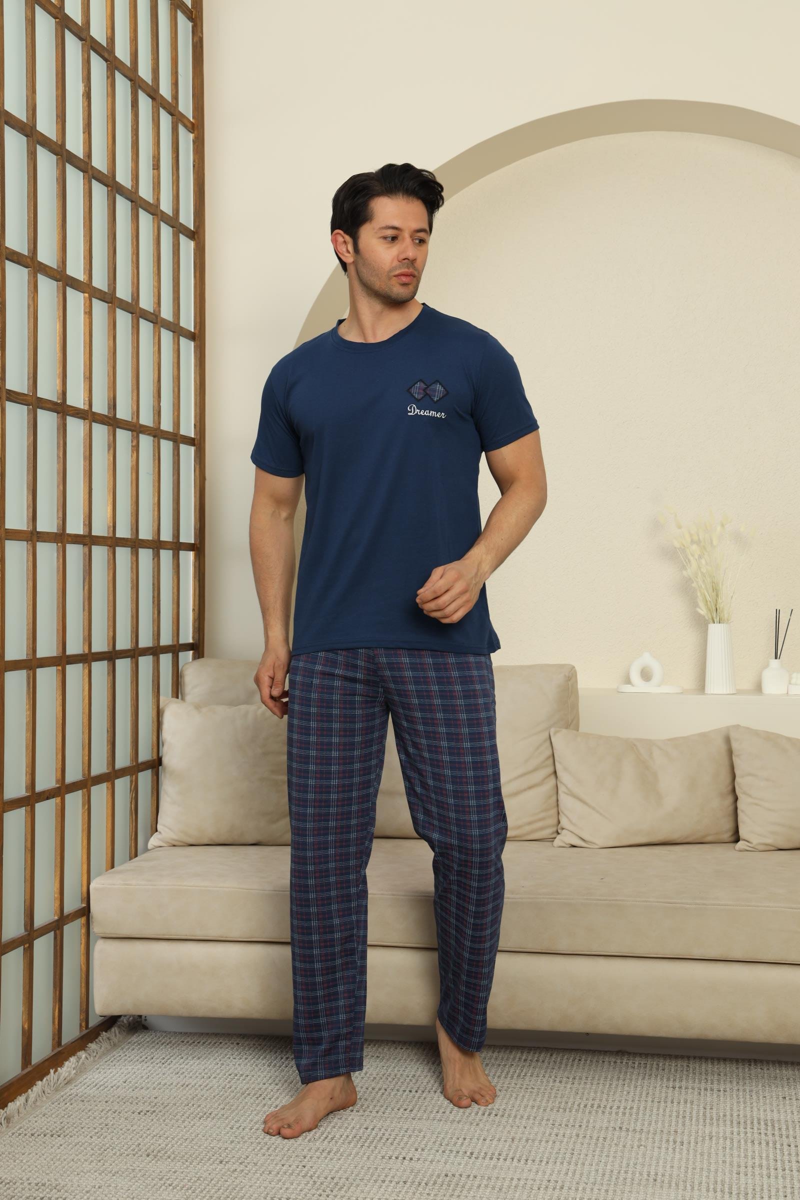 EKOSE PENYE ERKEK KISA KOL PIJAMA TAKIMI