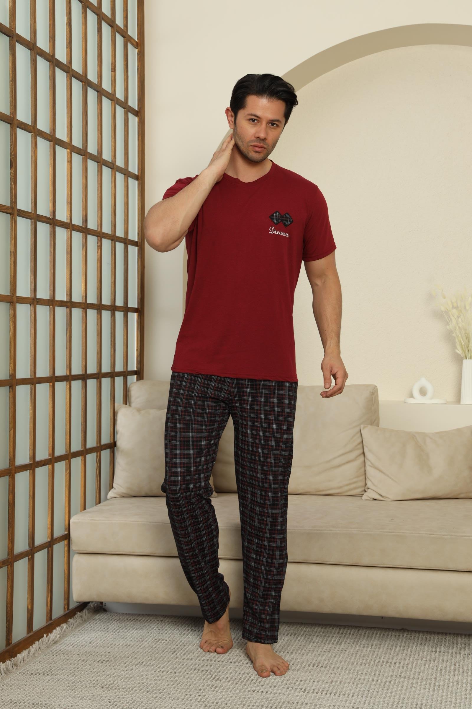 EKOSE PENYE ERKEK KISA KOL PIJAMA TAKIMI