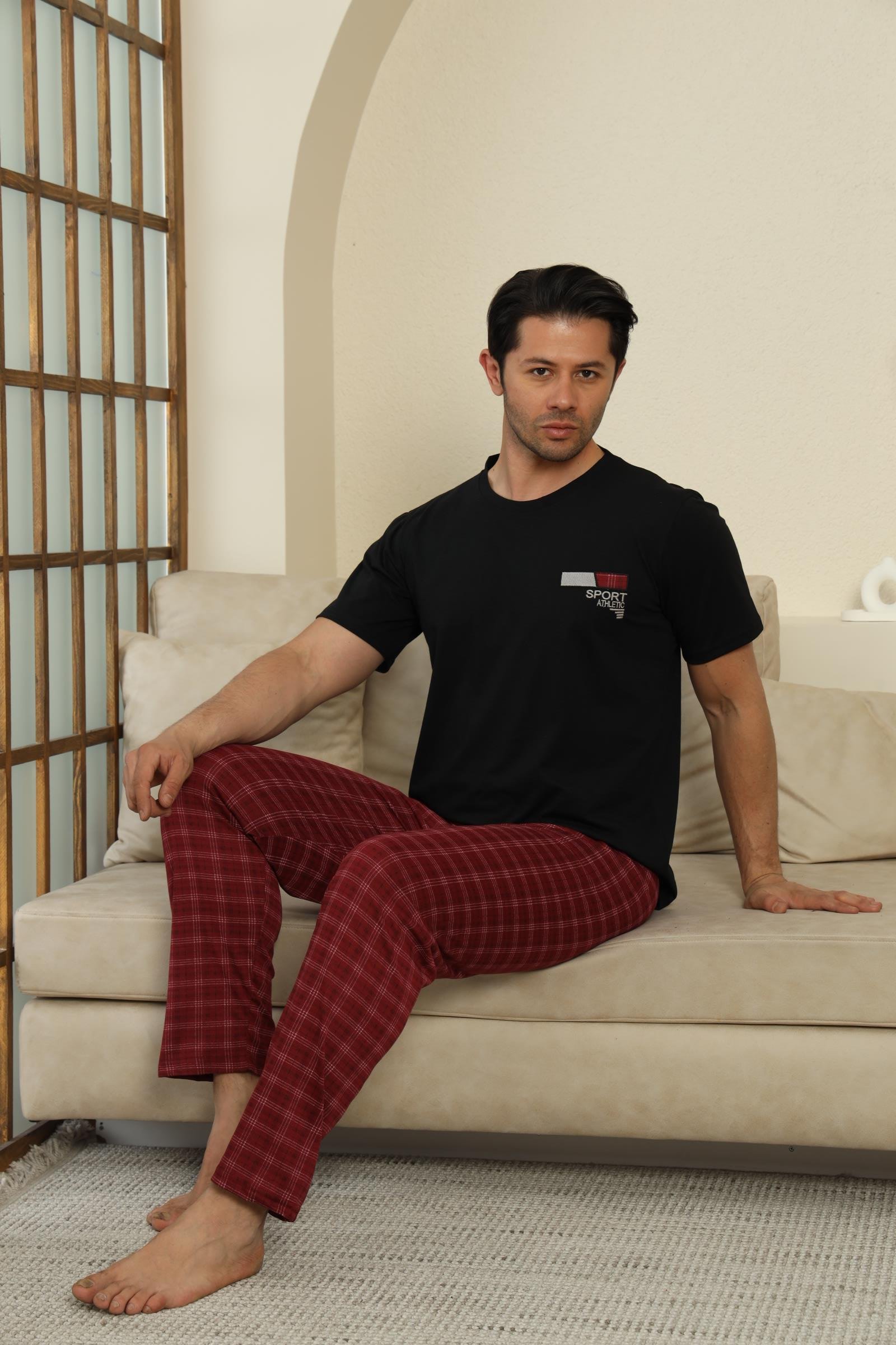 EKOSE PENYE ERKEK KISA KOL PIJAMA TAKIMI