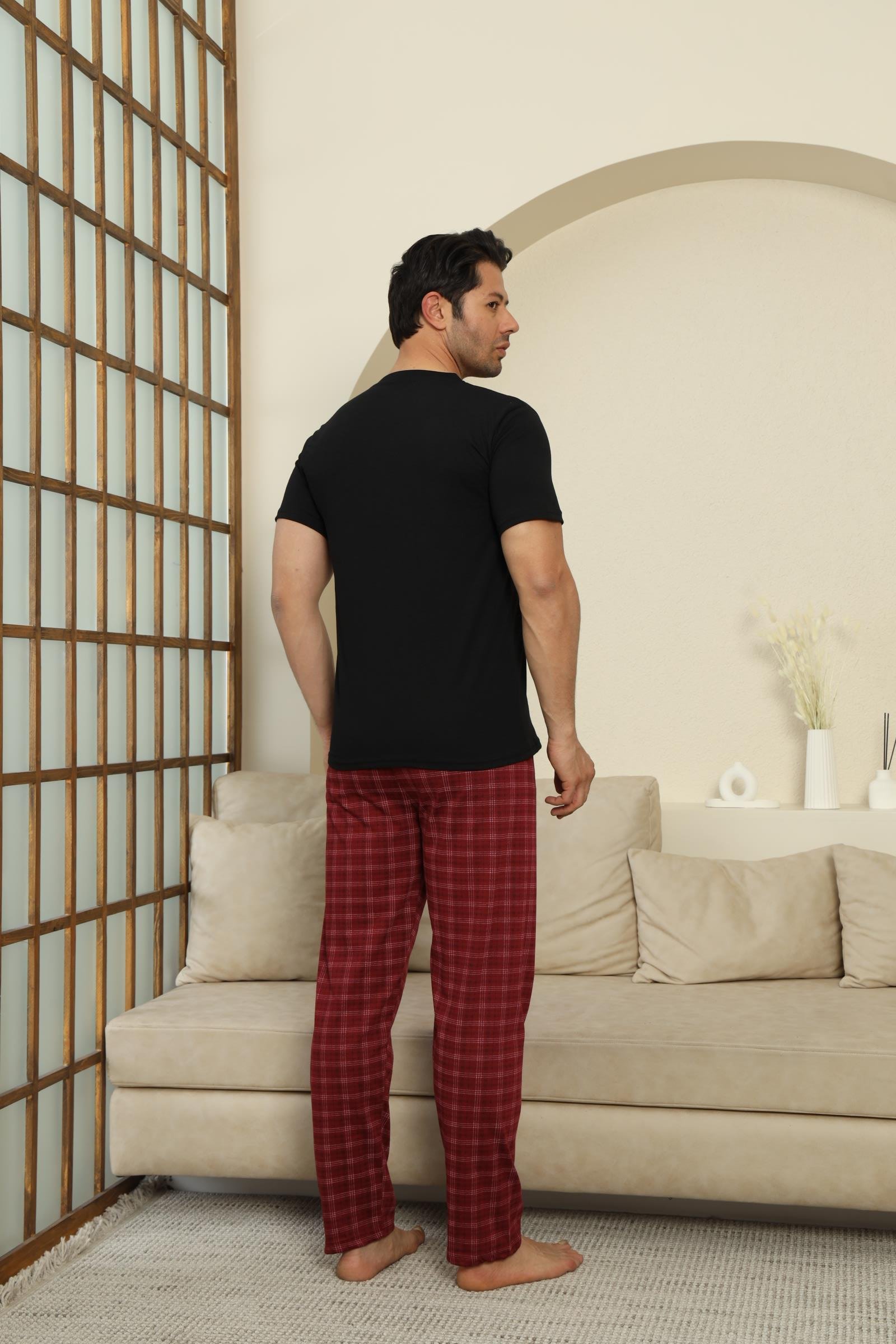 EKOSE PENYE ERKEK KISA KOL PIJAMA TAKIMI