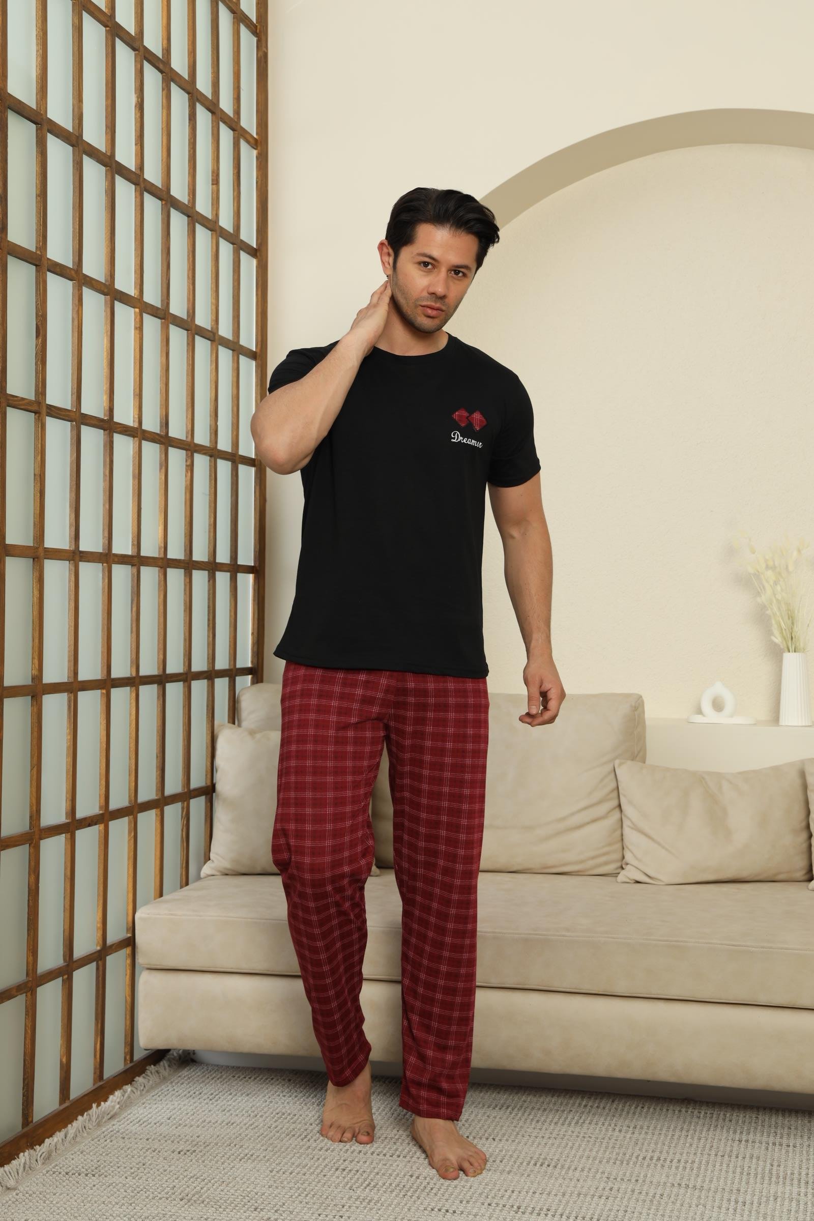 EKOSE PENYE ERKEK KISA KOL PIJAMA TAKIMI