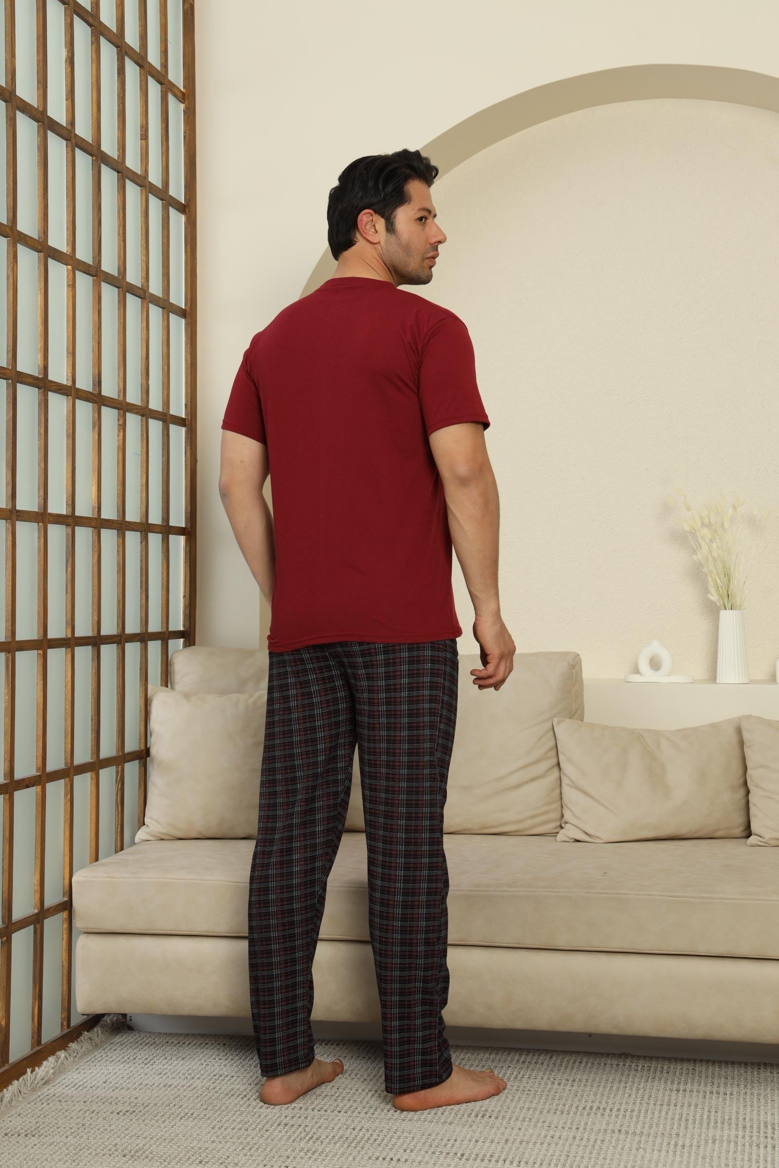 EKOSE PENYE ERKEK KISA KOL PIJAMA TAKIMI