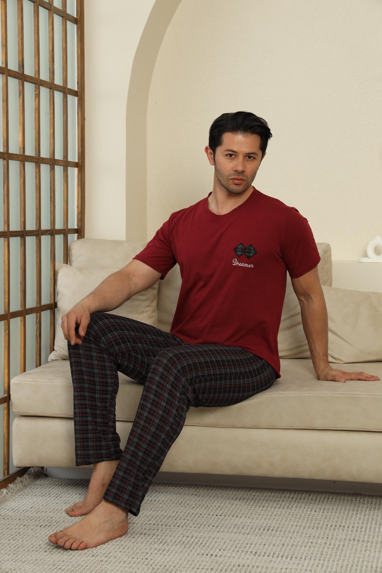 EKOSE PENYE ERKEK KISA KOL PIJAMA TAKIMI