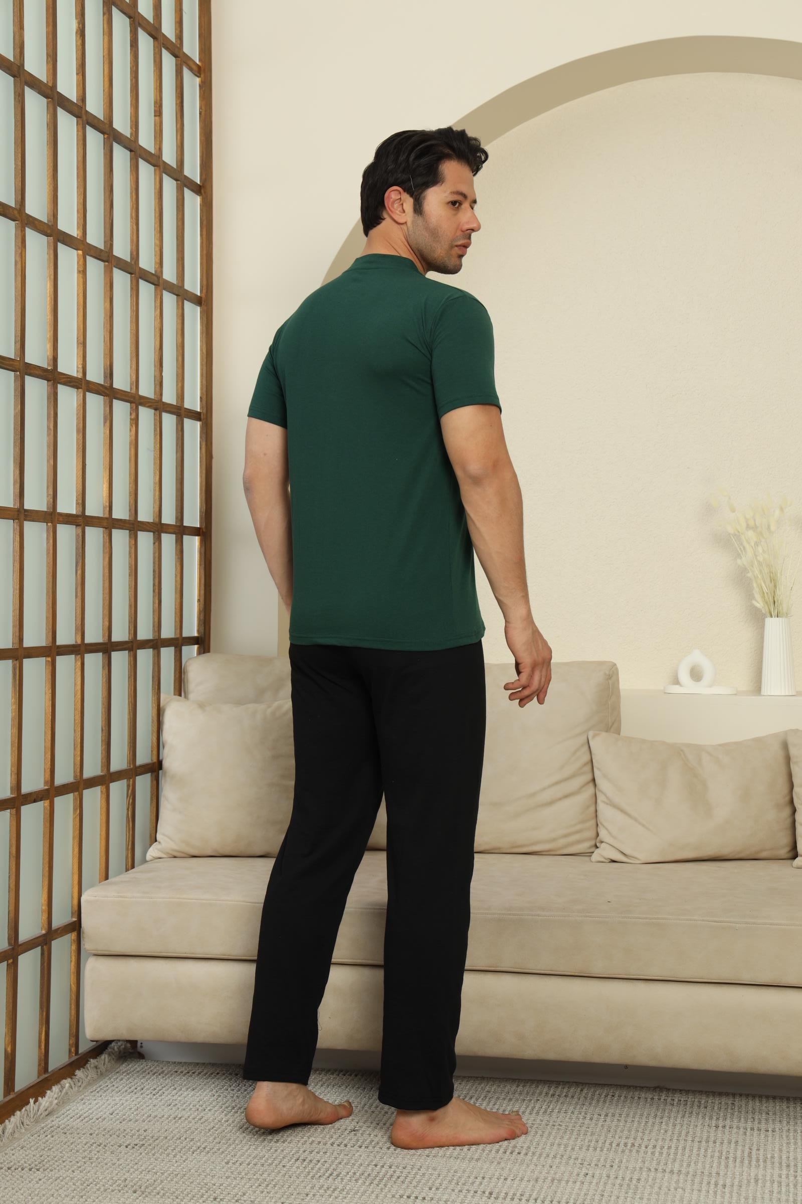 Erkek Süprem Kısa Kol Pijama Takımı