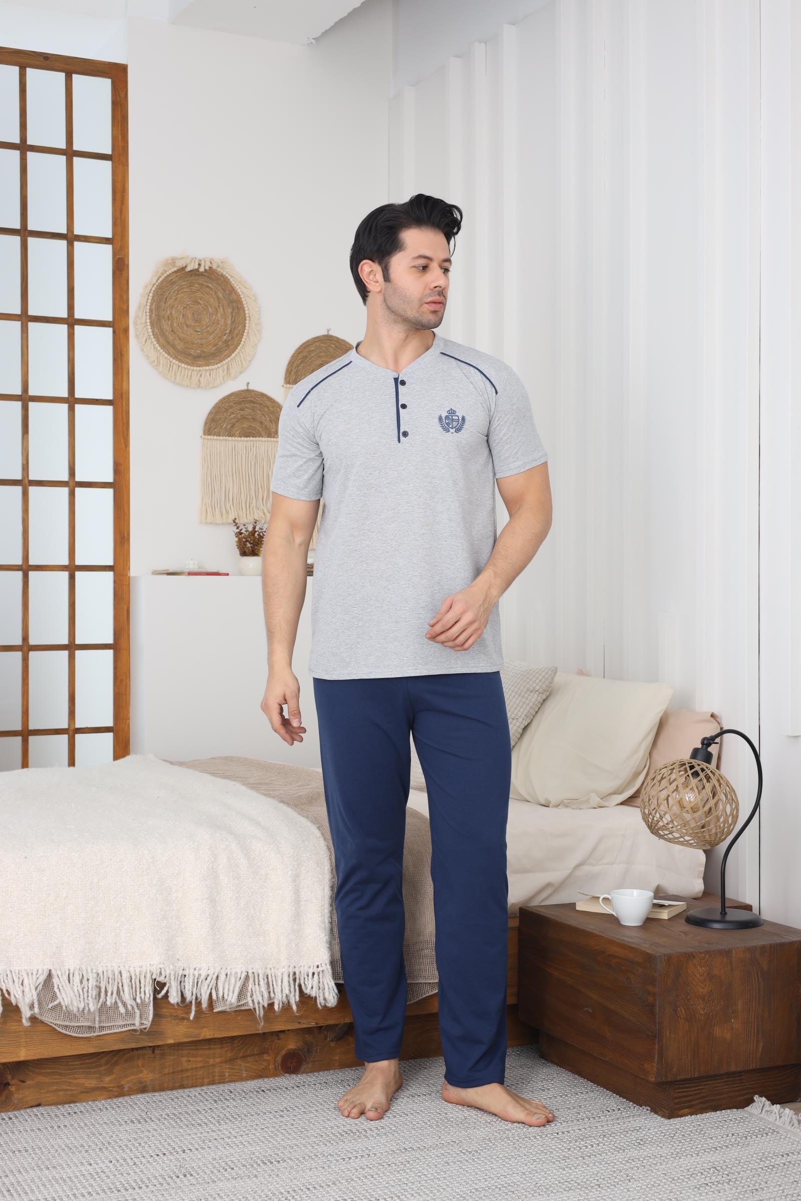Erkek Süprem Kısa Kol Pijama Takımı