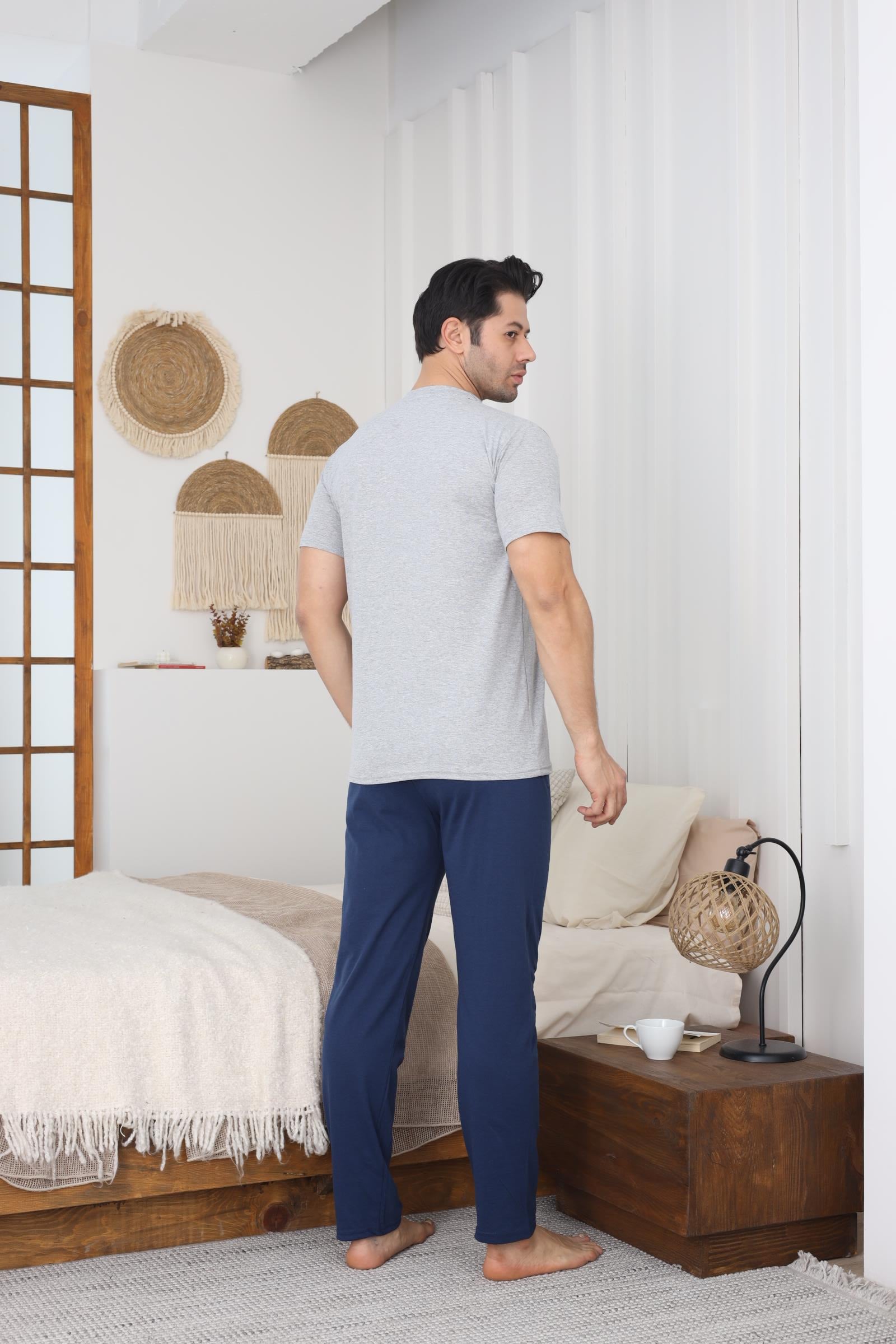Erkek Süprem Kısa Kol Pijama Takımı