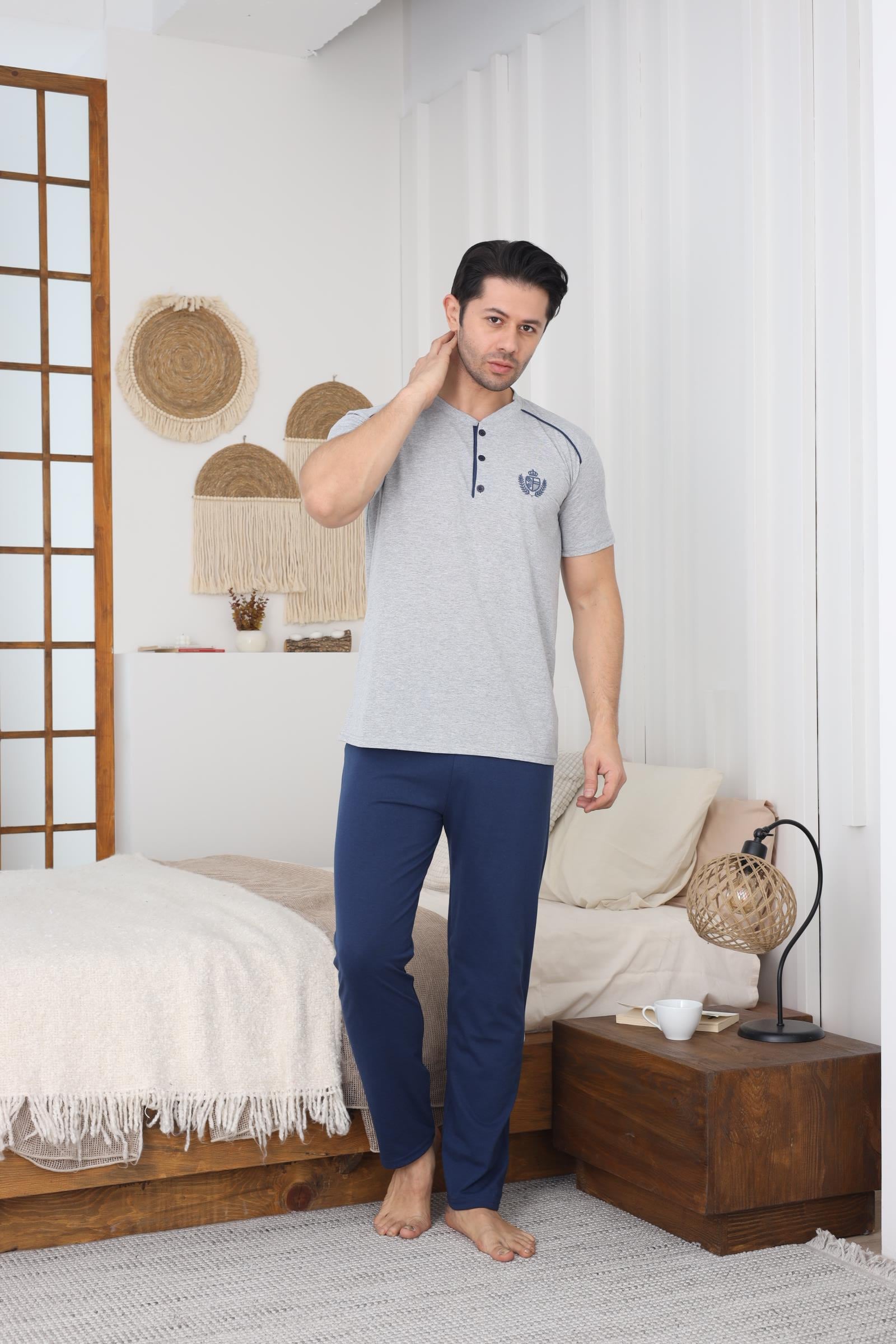 Erkek Süprem Kısa Kol Pijama Takımı