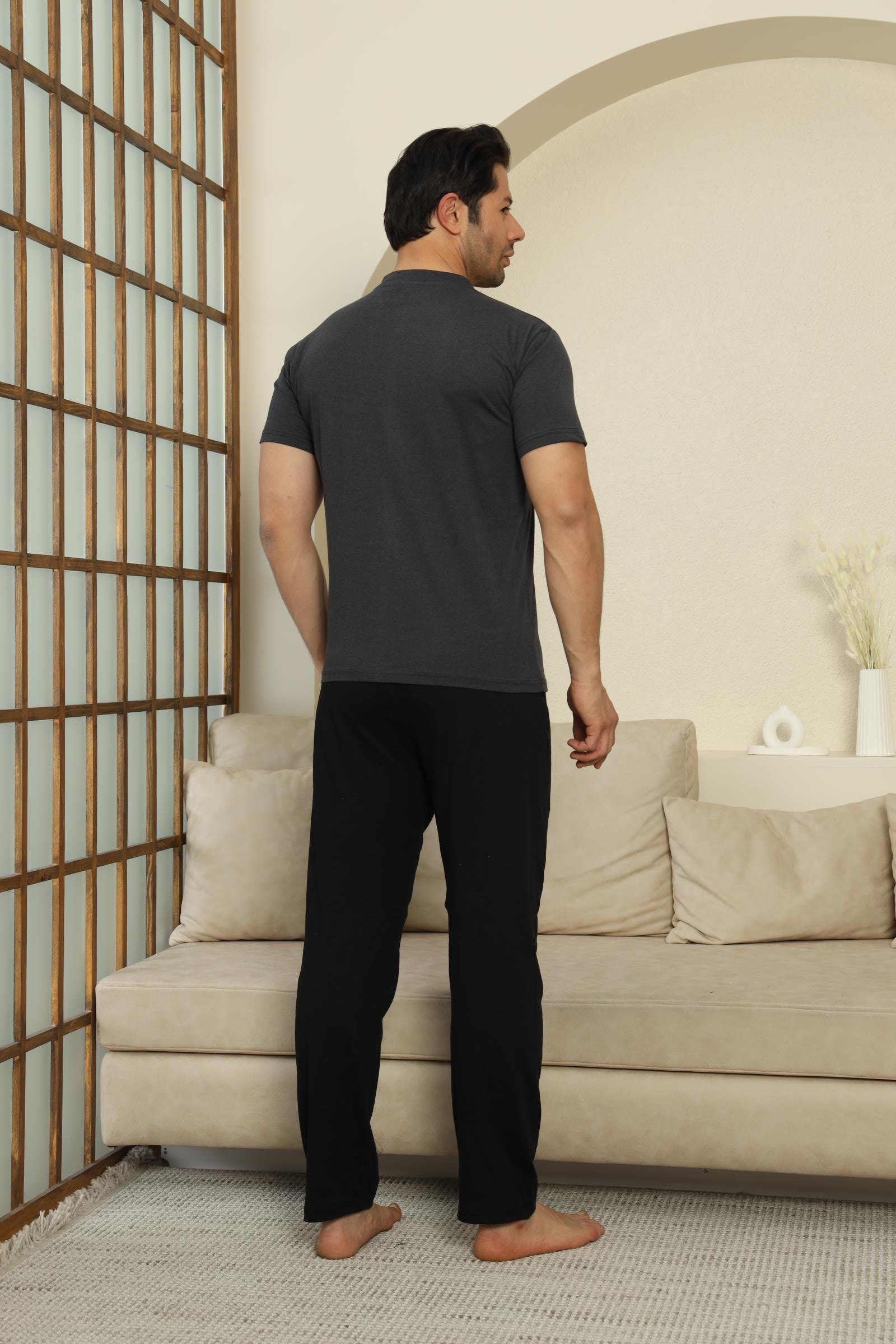 Erkek Süprem Kısa Kol Pijama Takımı