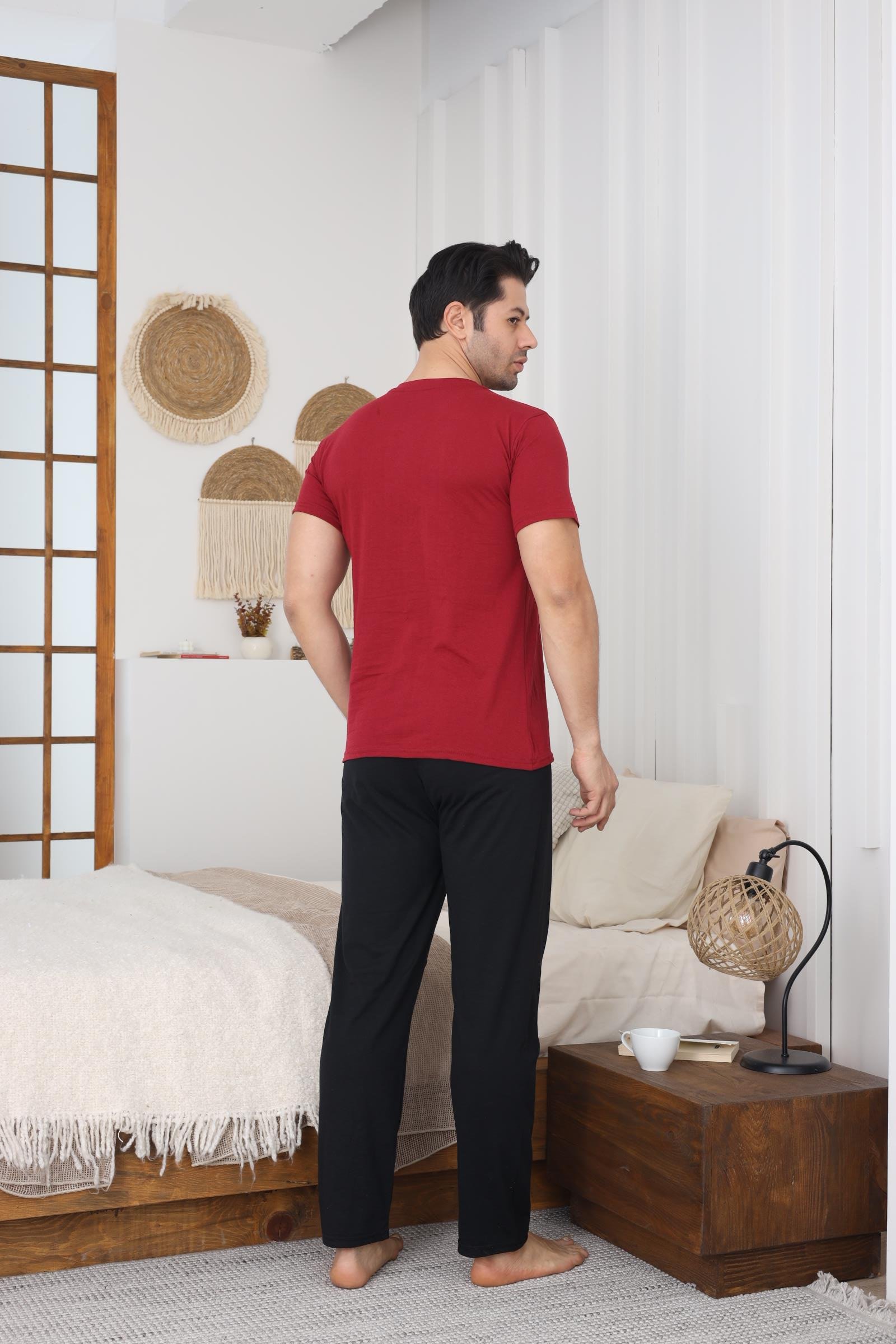 ERKEK SÜPREM PENYE KISA KOL PIJAMA TAKIMI