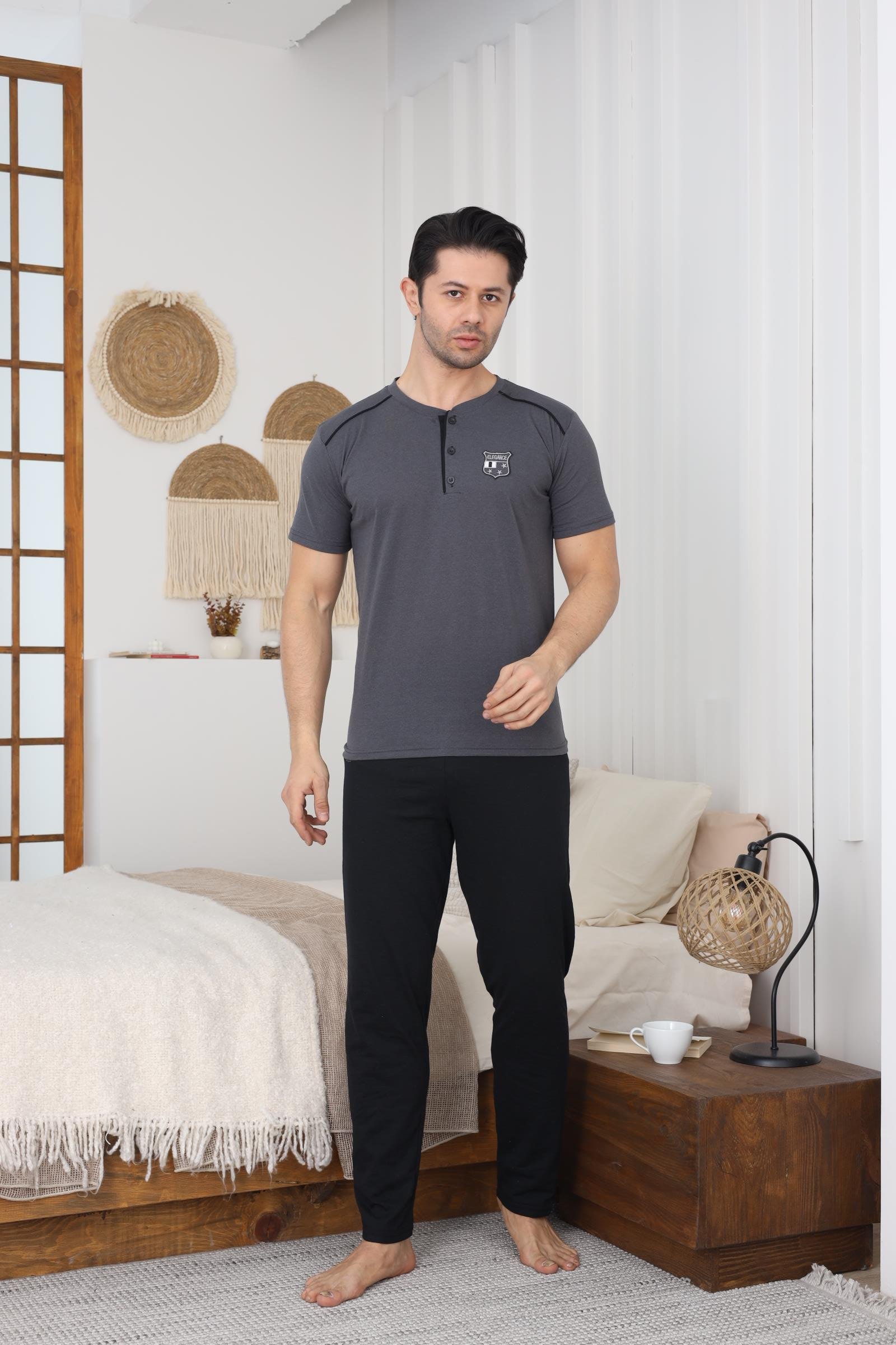 ERKEK SÜPREM PENYE KISA KOL PIJAMA TAKIMI