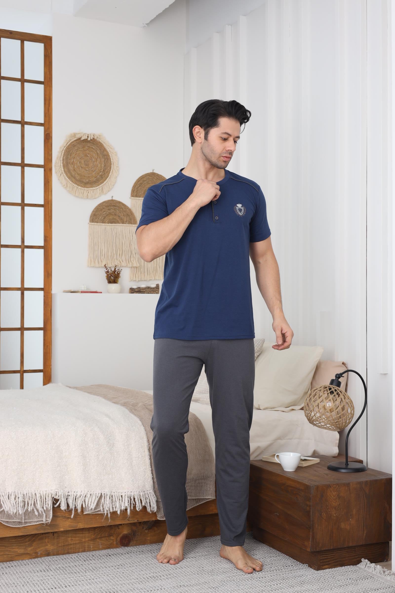 ERKEK SÜPREM PENYE KISA KOL PIJAMA TAKIMI