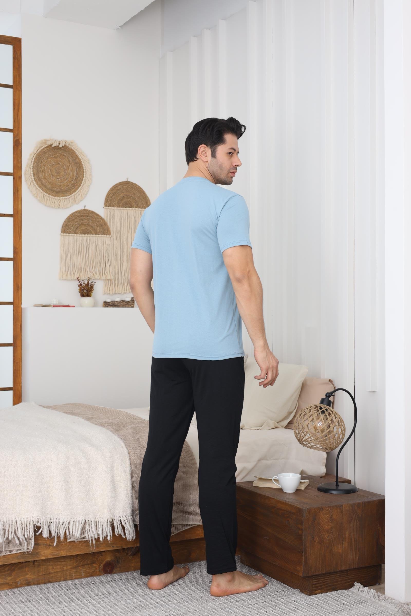 ERKEK SÜPREM PENYE KISA KOL PIJAMA TAKIMI