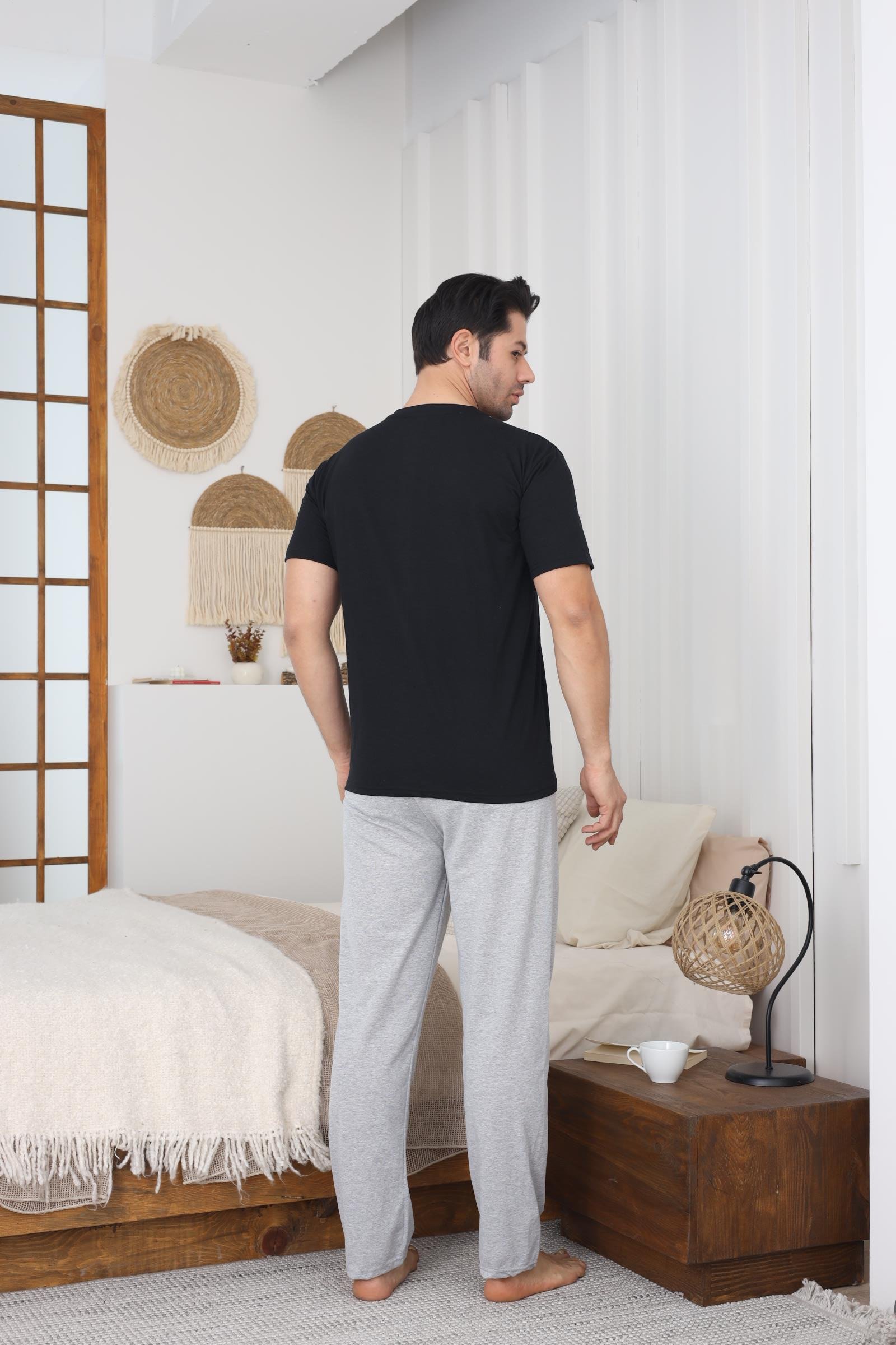 ERKEK SÜPREM PENYE KISA KOL PIJAMA TAKIMI
