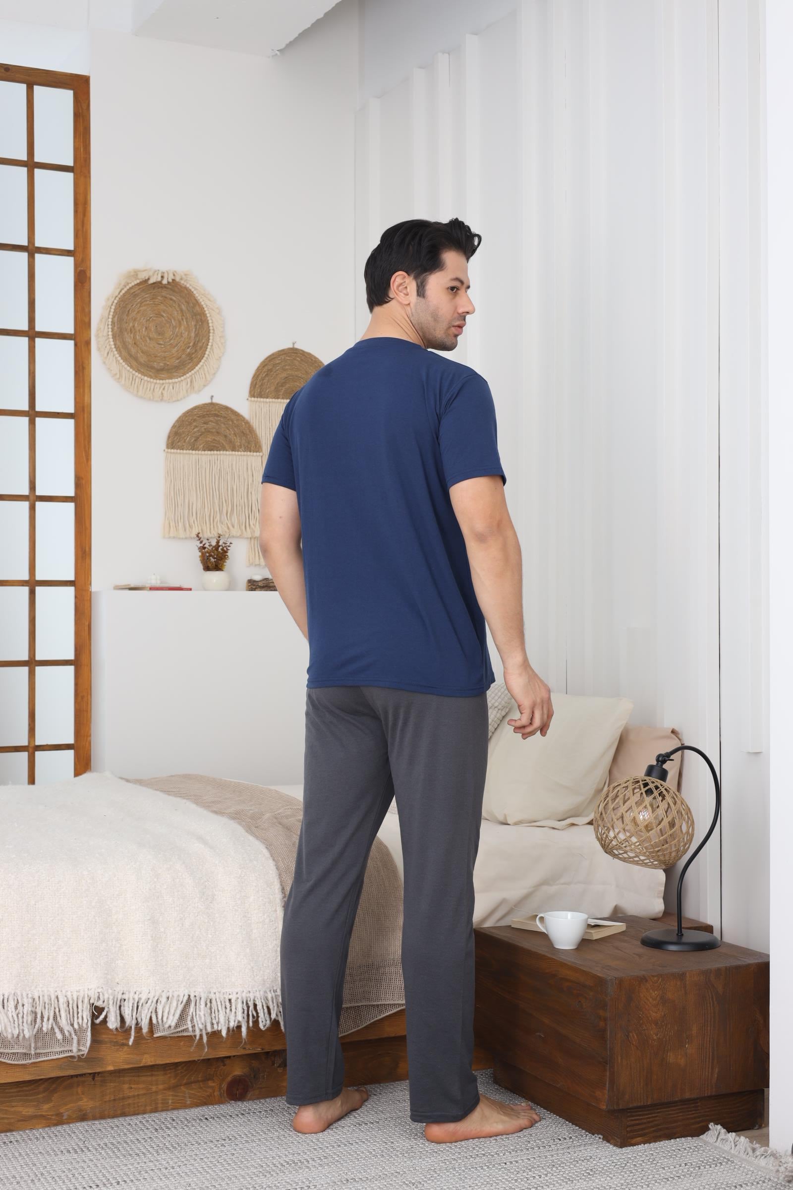 ERKEK SÜPREM PENYE KISA KOL PIJAMA TAKIMI