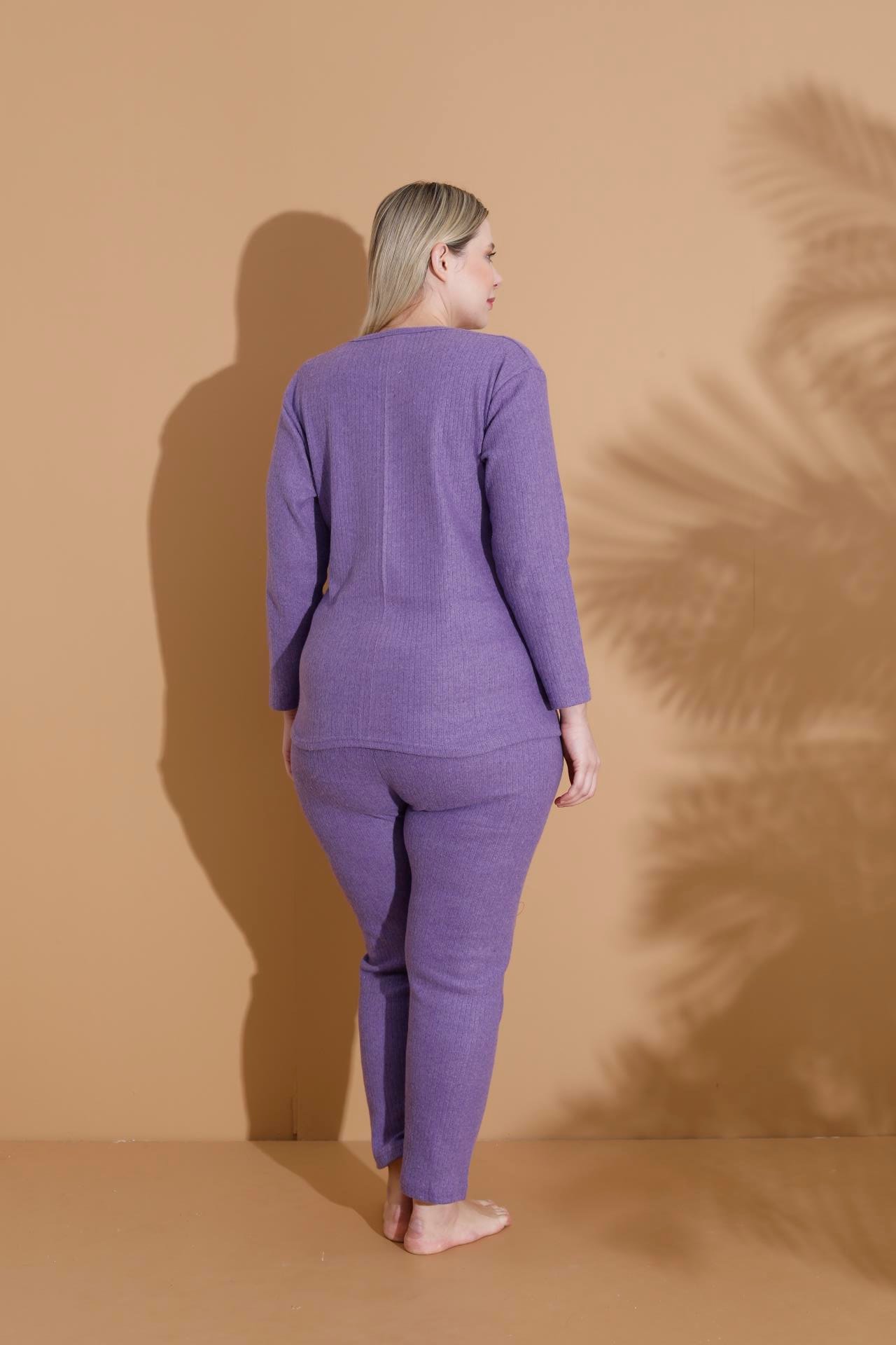 KIŞLIK GENİŞ KALIP ANNE UZUN KOLLU PIJAMA TAKIMI