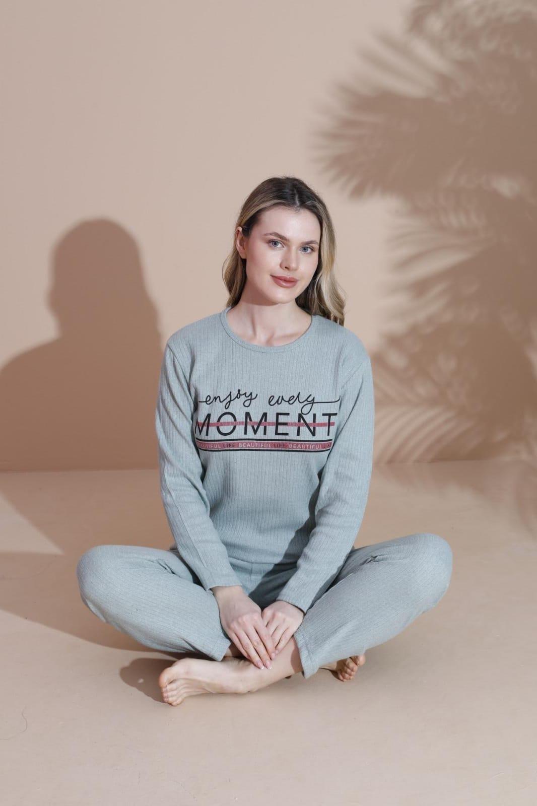 KIŞLIK YUMOŞ PIJAMA TAKIMI BASKILI