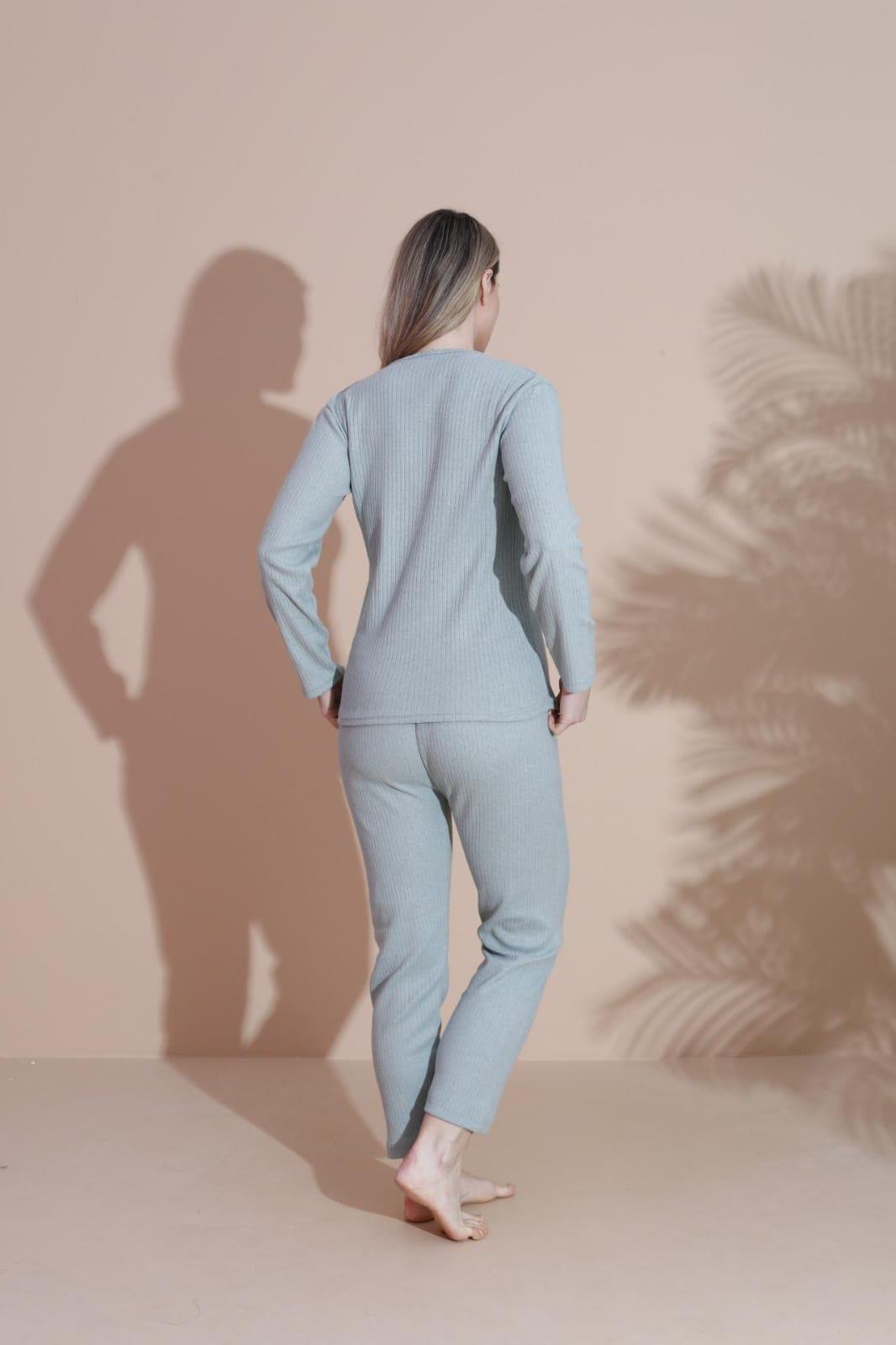 KIŞLIK YUMOŞ PIJAMA TAKIMI BASKILI