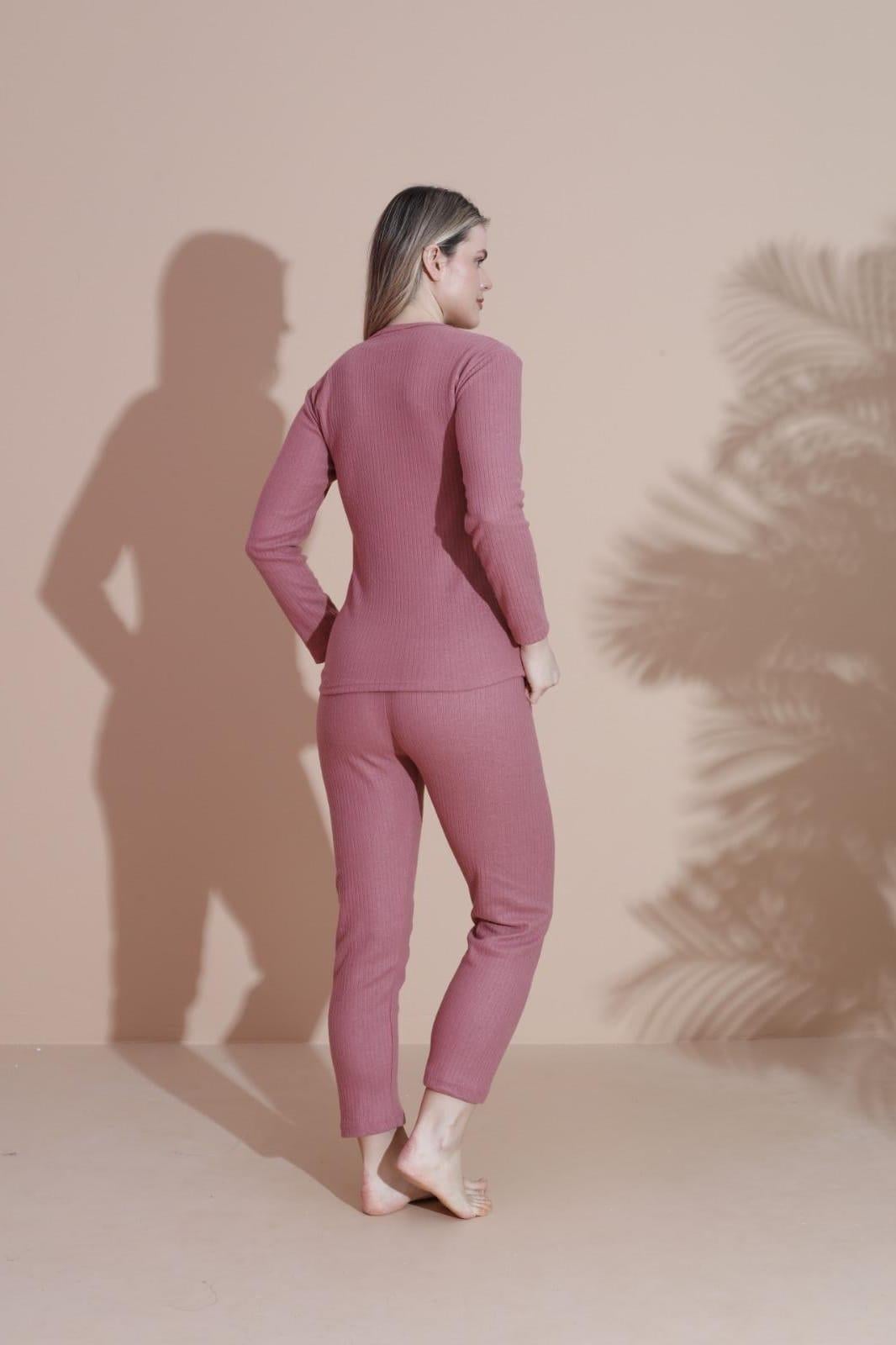 KIŞLIK YUMOŞ PIJAMA TAKIMI BASKILI