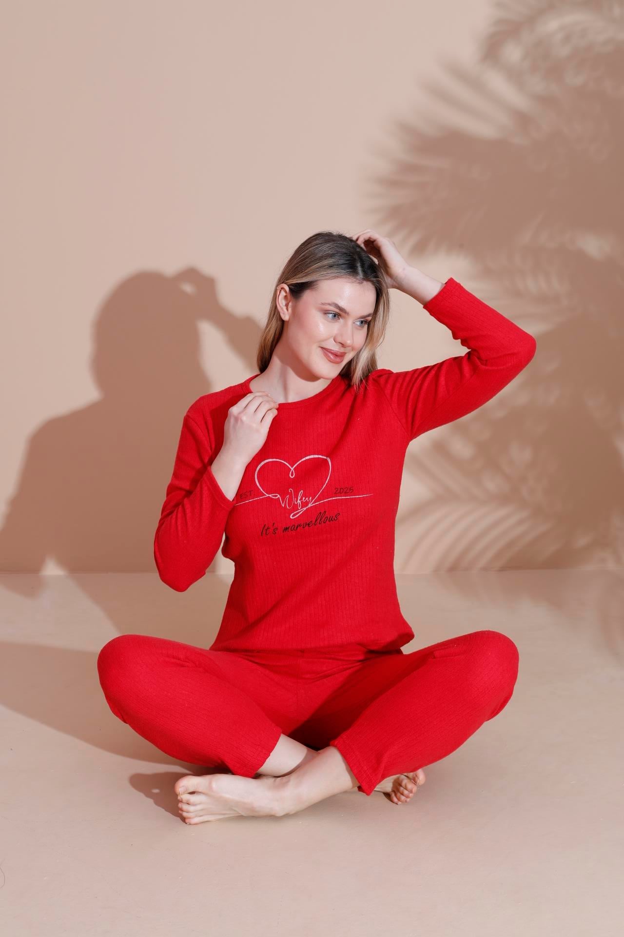 KIŞLIK YUMOŞ  UZUN KOL PIJAMA TAKIMI