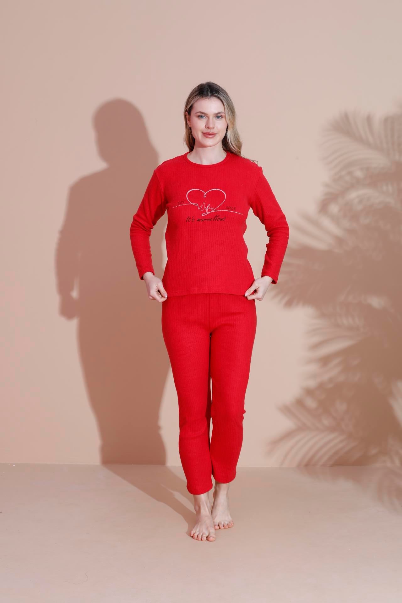 KIŞLIK YUMOŞ  UZUN KOL PIJAMA TAKIMI