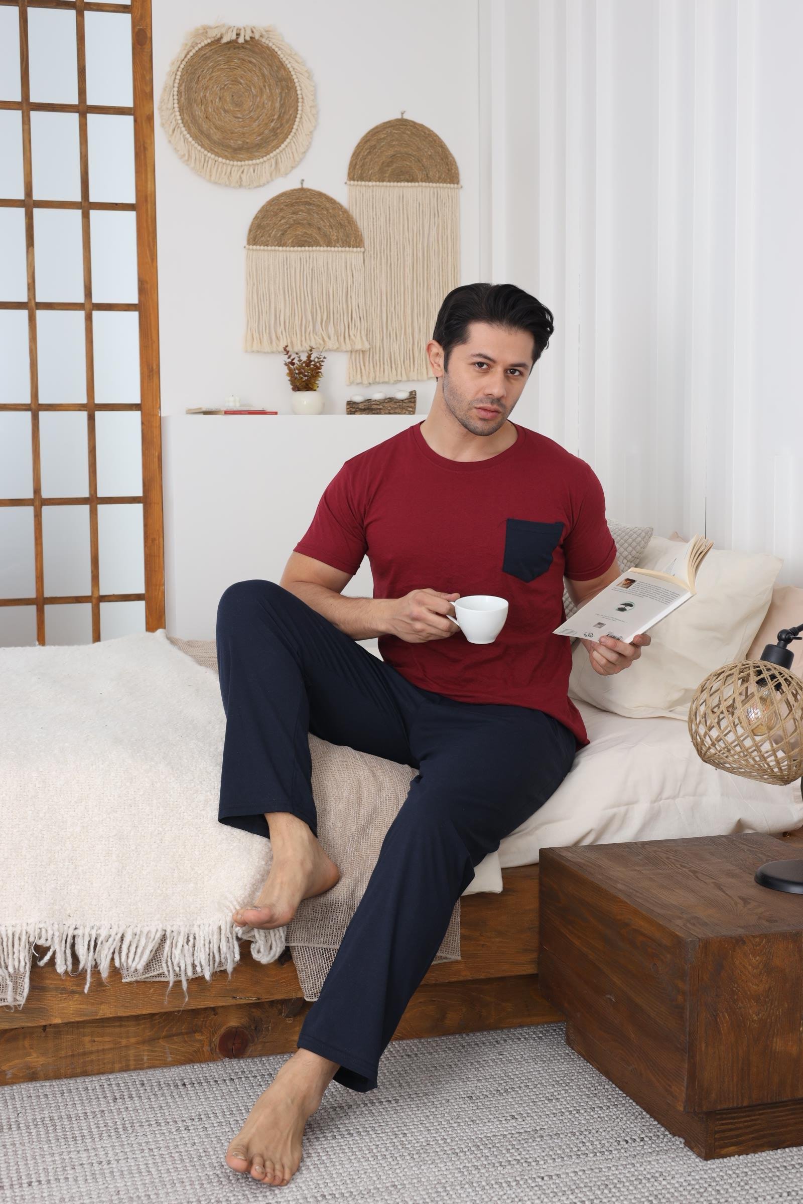SÜPREM KISA KOL ERKEK PIJAMA TAKIMI
