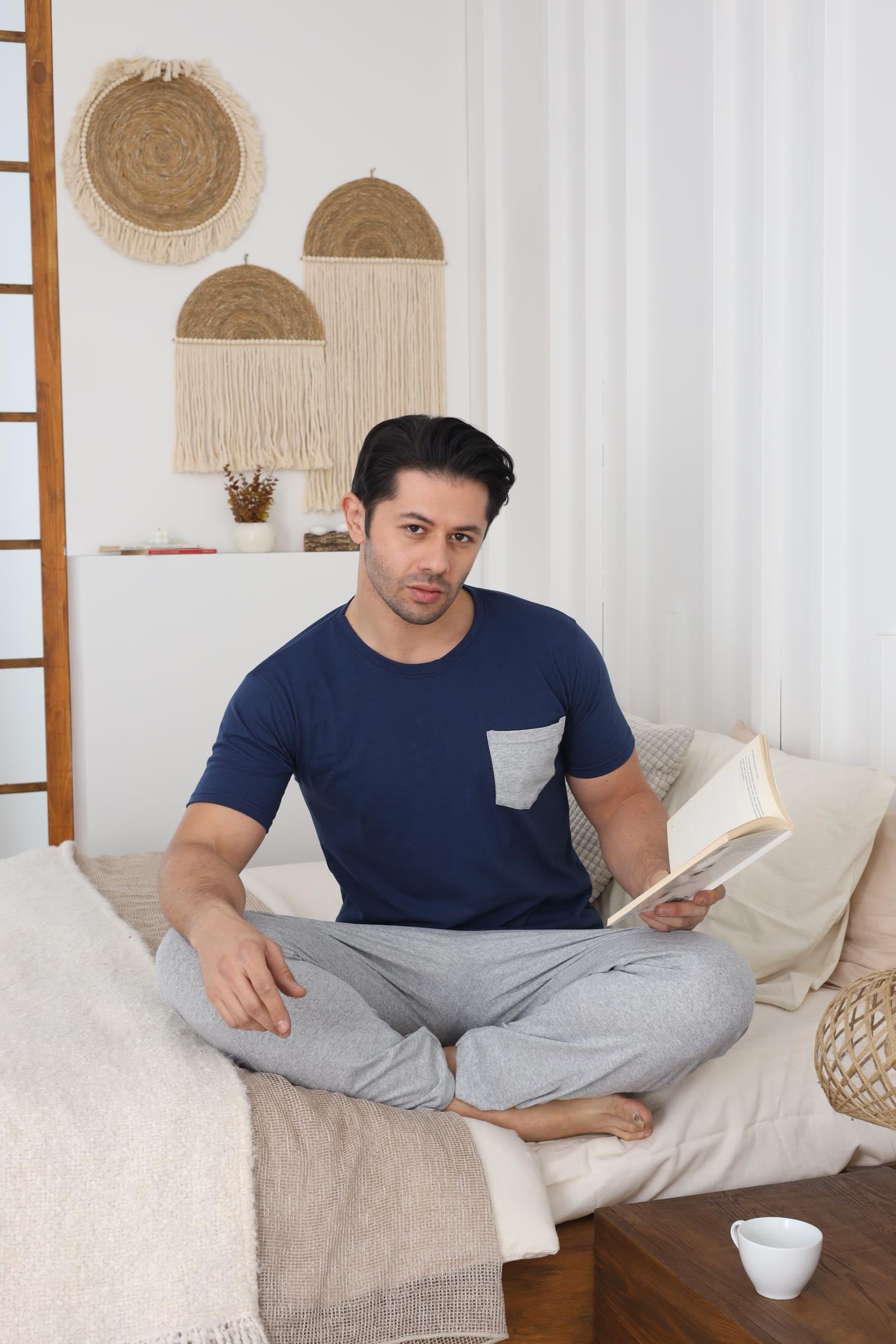 SÜPREM KISA KOL ERKEK PIJAMA TAKIMI