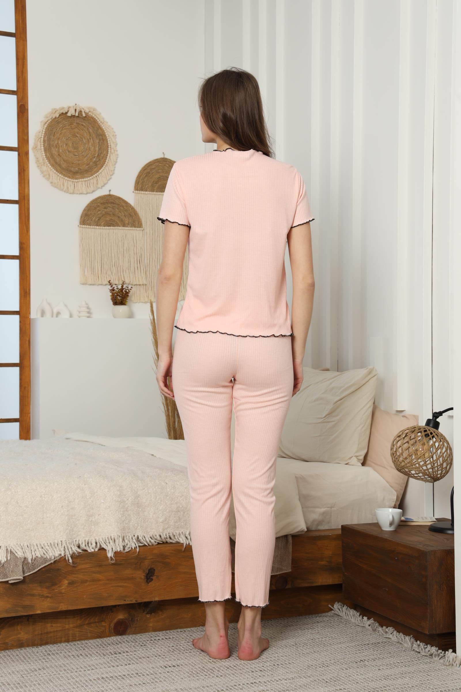 VİSKON KISAKOL PIJAMA TAKIMI