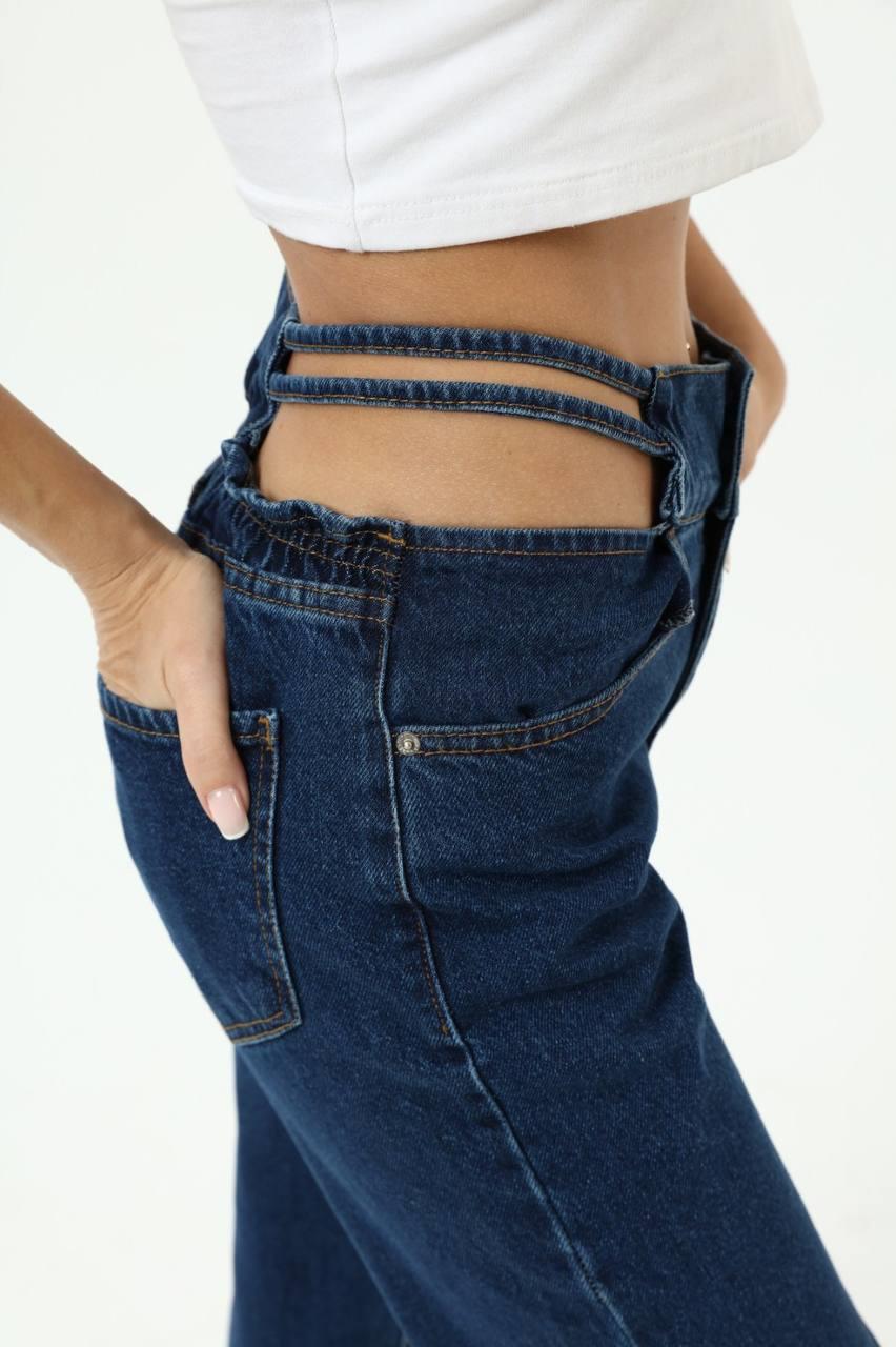 PANTOLONÇift Askılı Yüksek Bel Mom Jeans