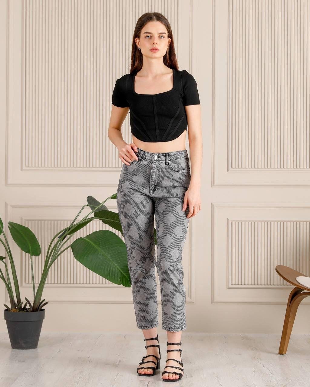 PANTOLONDesenli Mom Jeans
