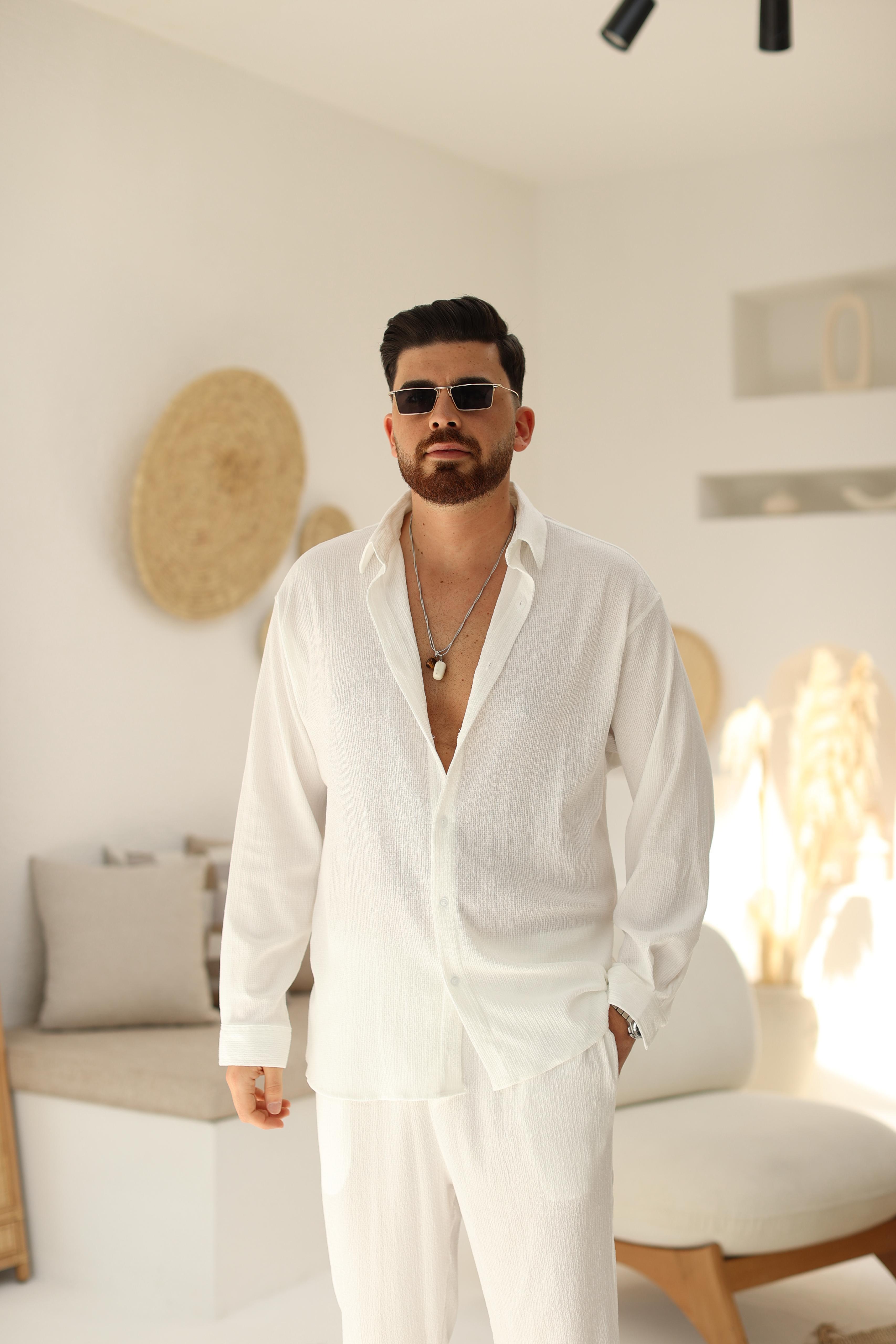 Beyaz Seul Kumaş Takım