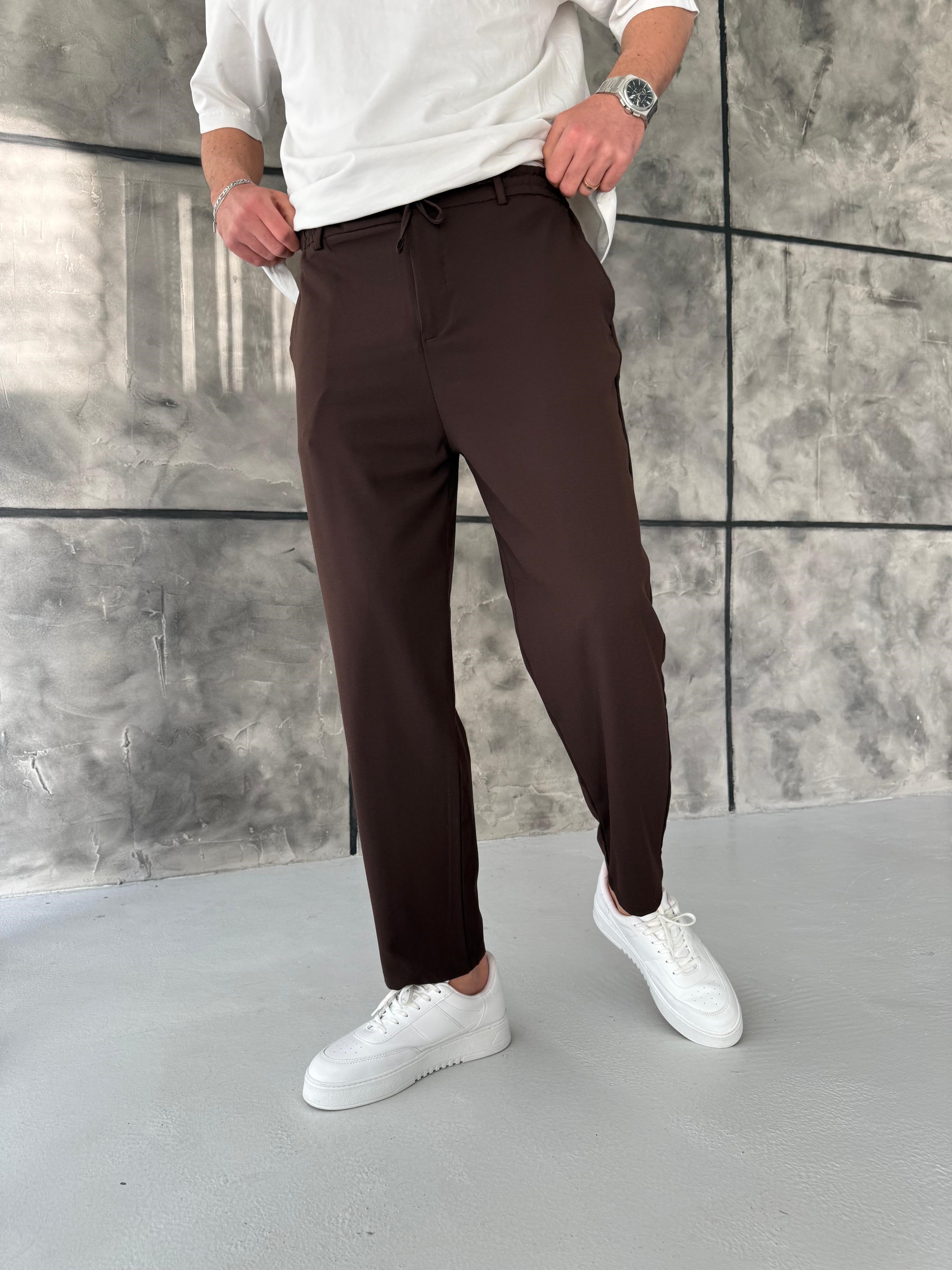 Boyfriend Jogger Pantolon Kahverengi