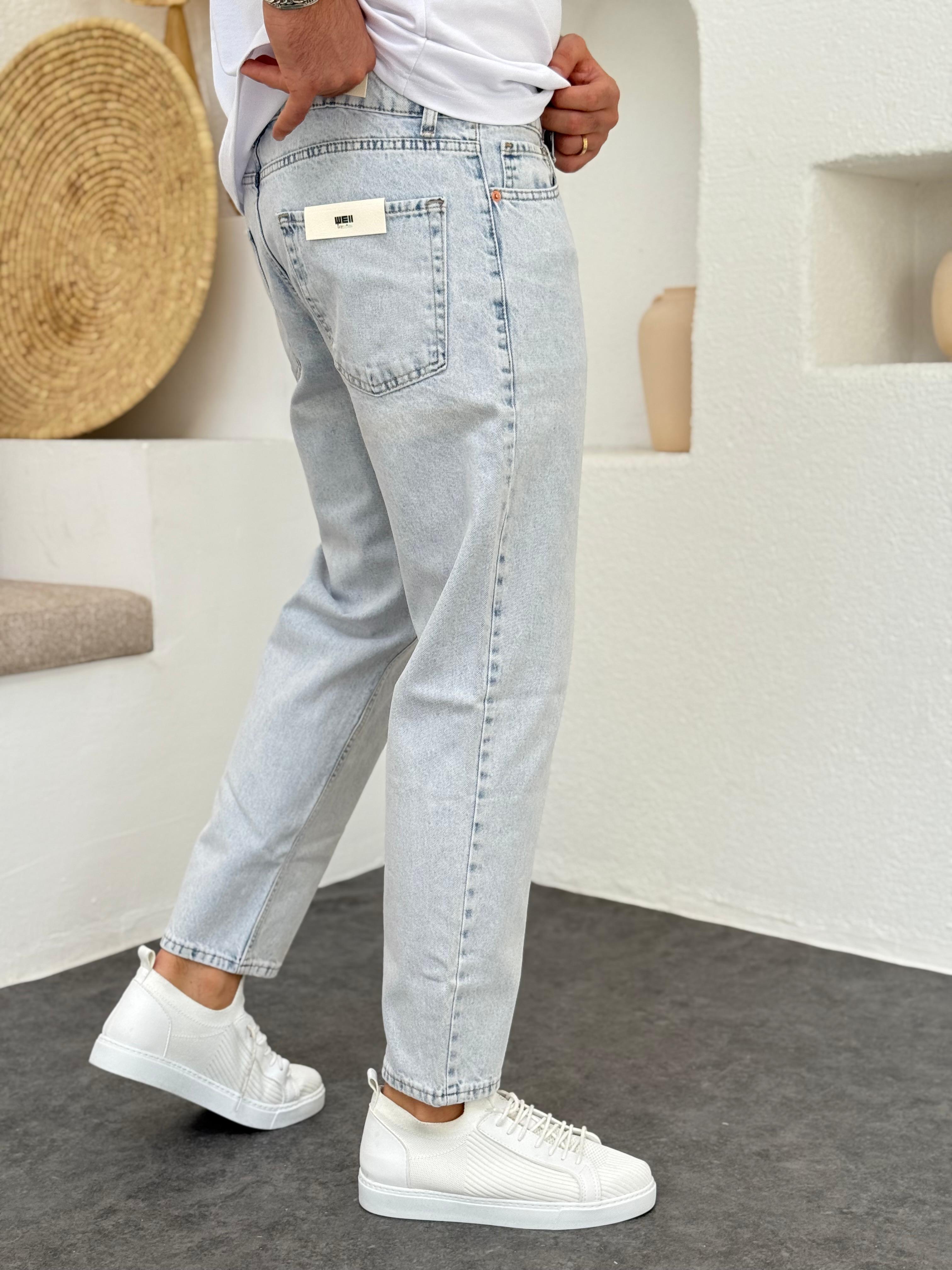 Buz Mavi Boyfriend Jean