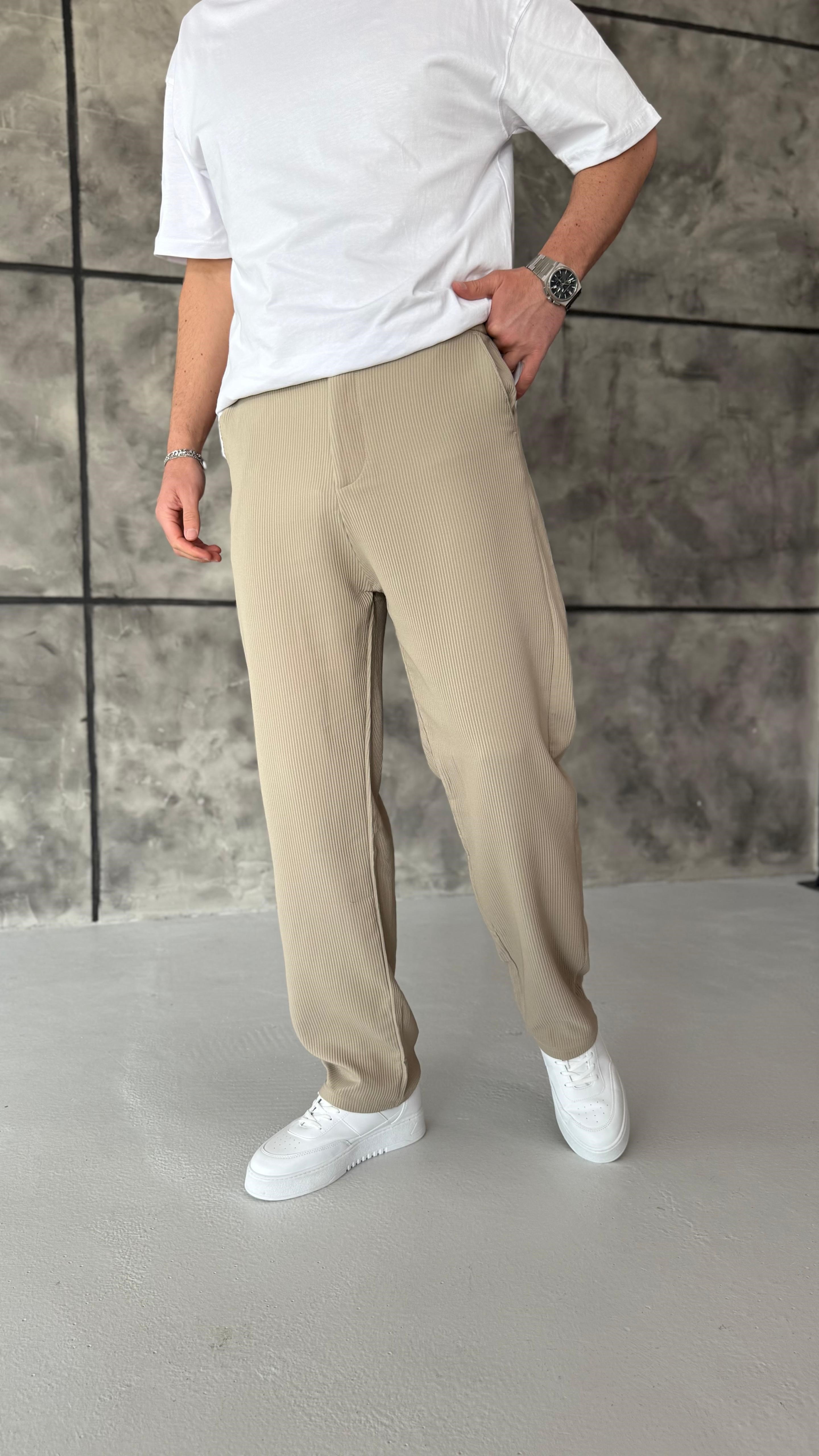 Fitilli Baggy Pantolon Bej