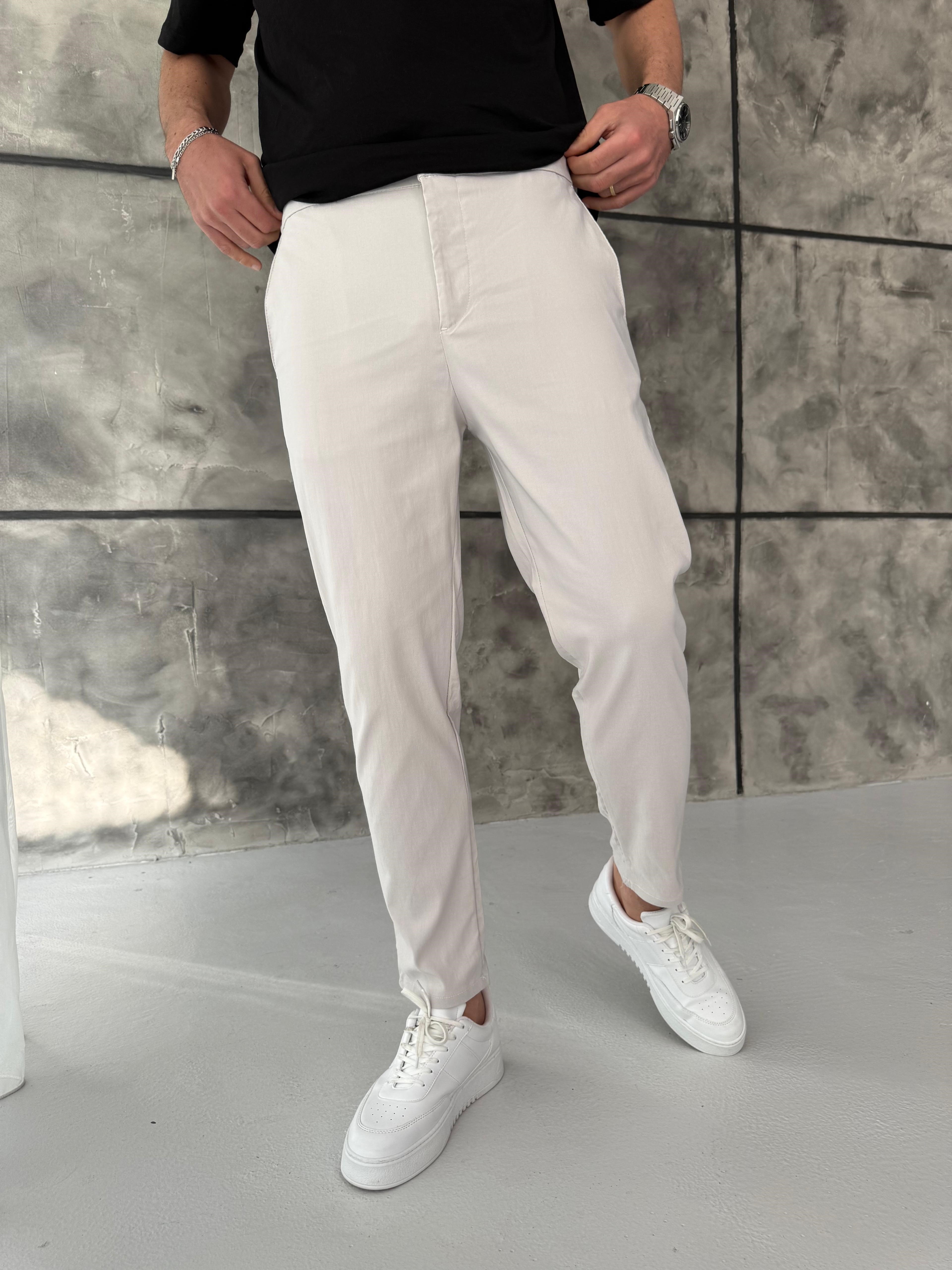 Full Likralı Jogger Kumaş Pantolon Gri