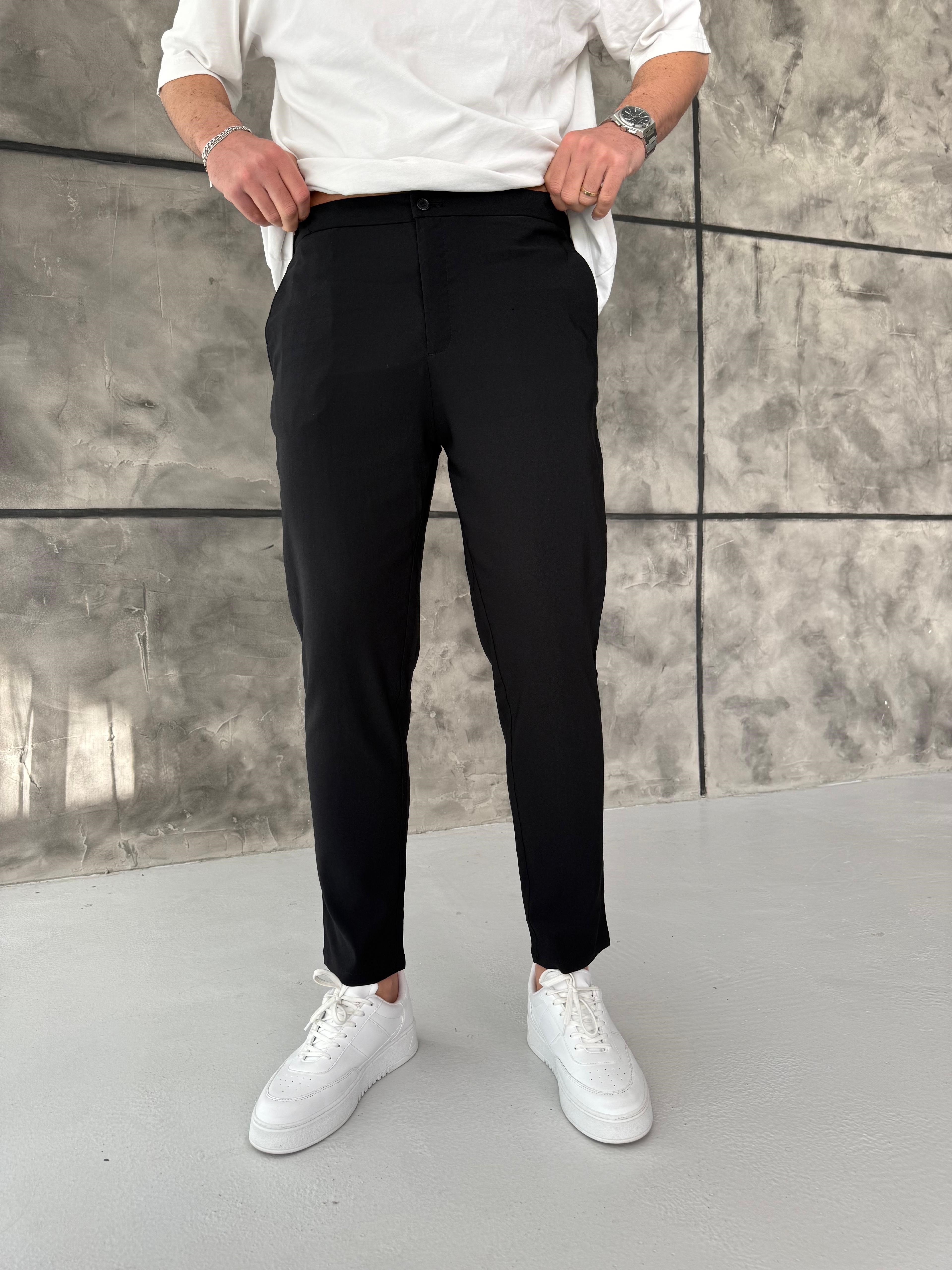 Full Likralı Jogger Kumaş Pantolon Siyah