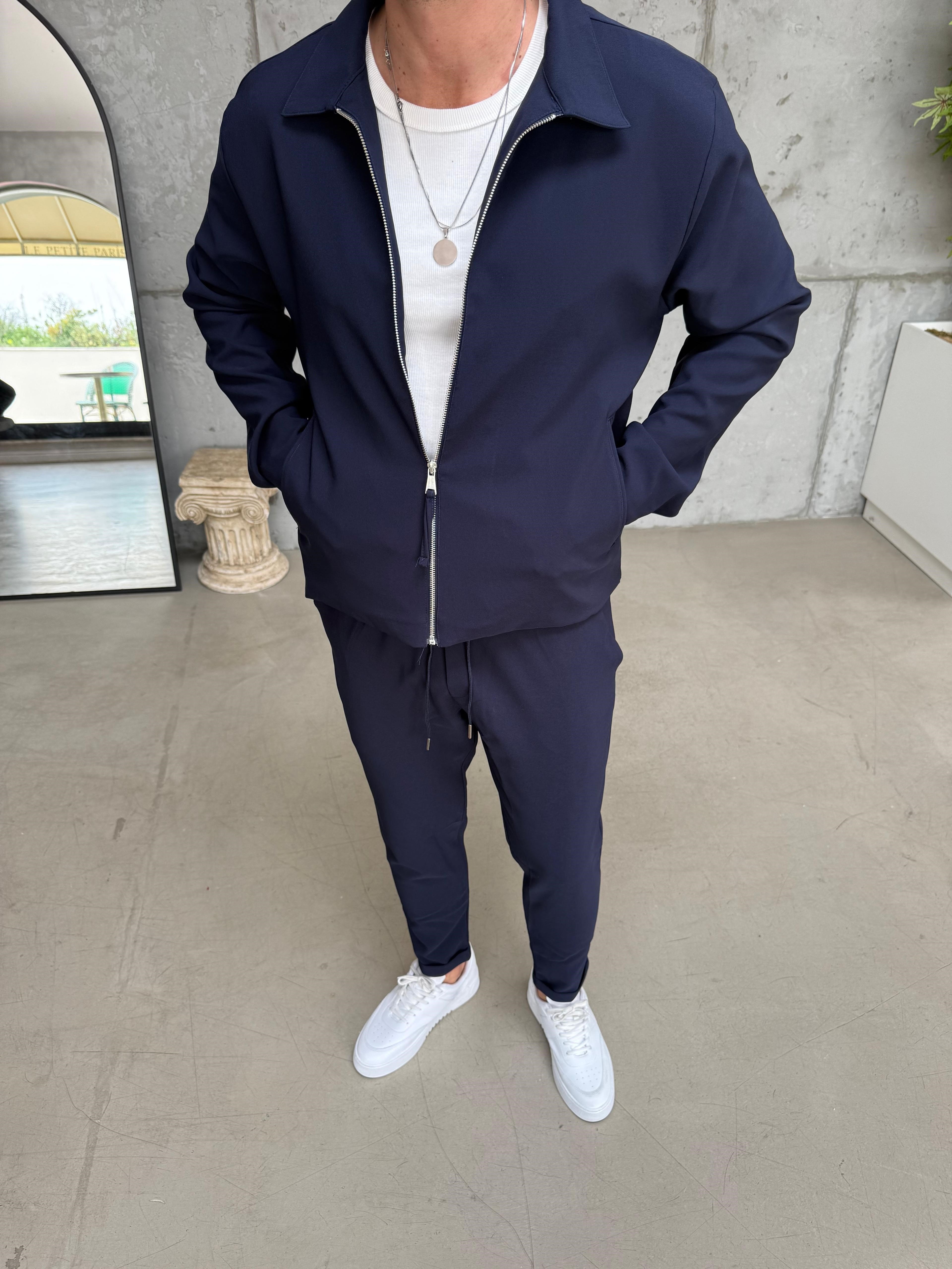 Lacivert Slimfit Duble Paça Takım