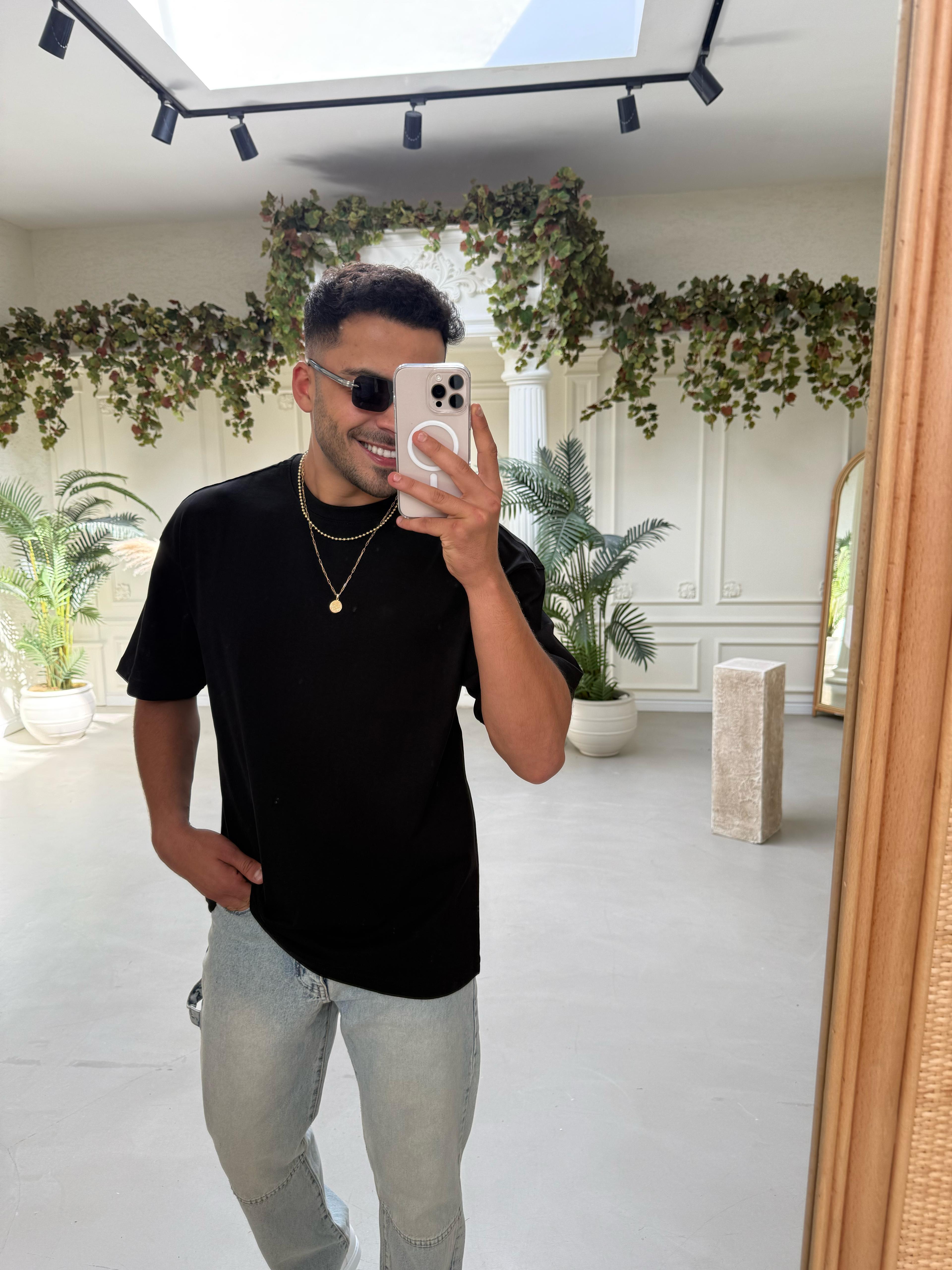 Oversize Basic T-Shirt Siyah